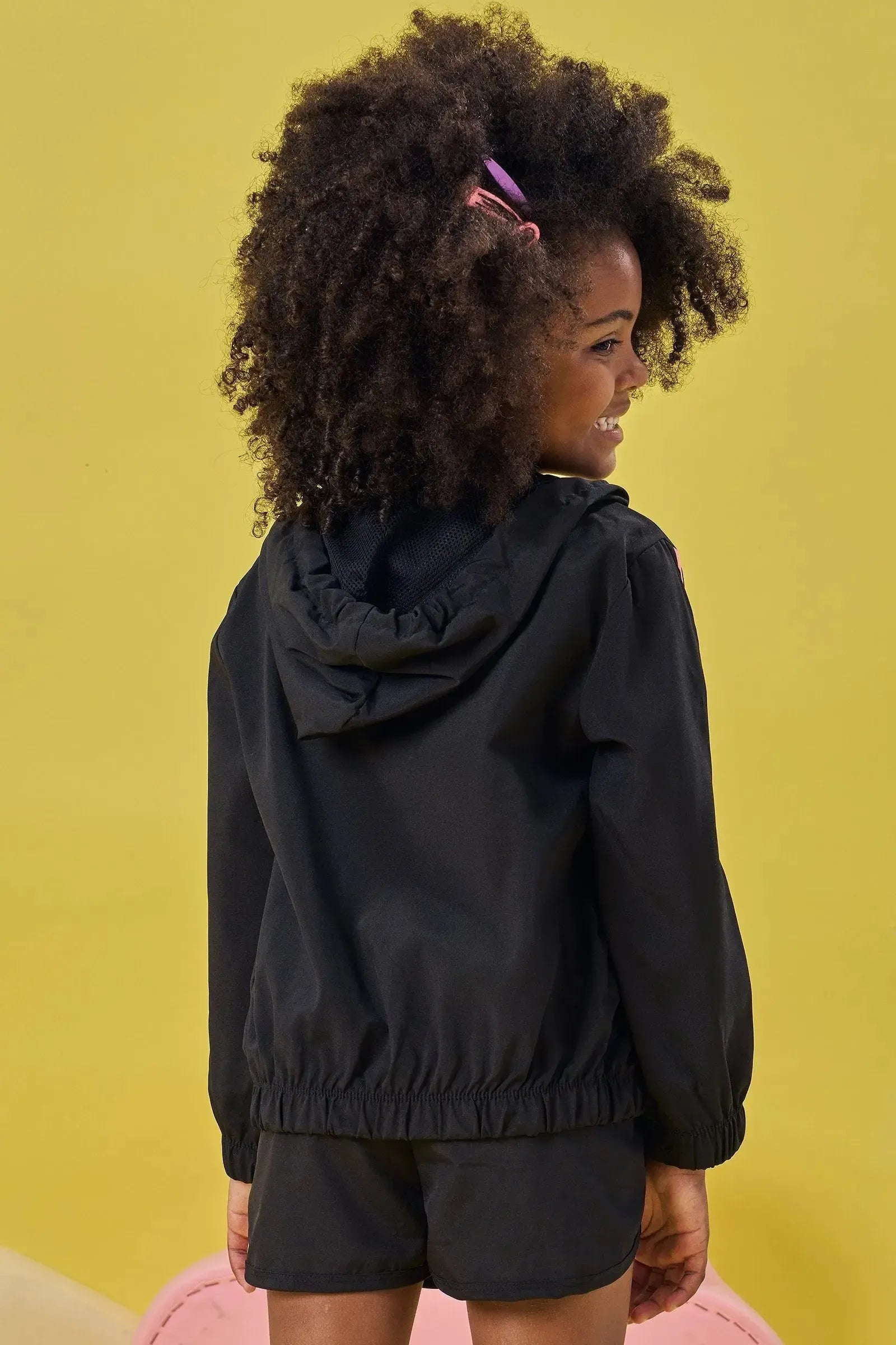 Jaqueta Corta Vento em Nylon com Elastano 83792 Kukiê Infantil Menina