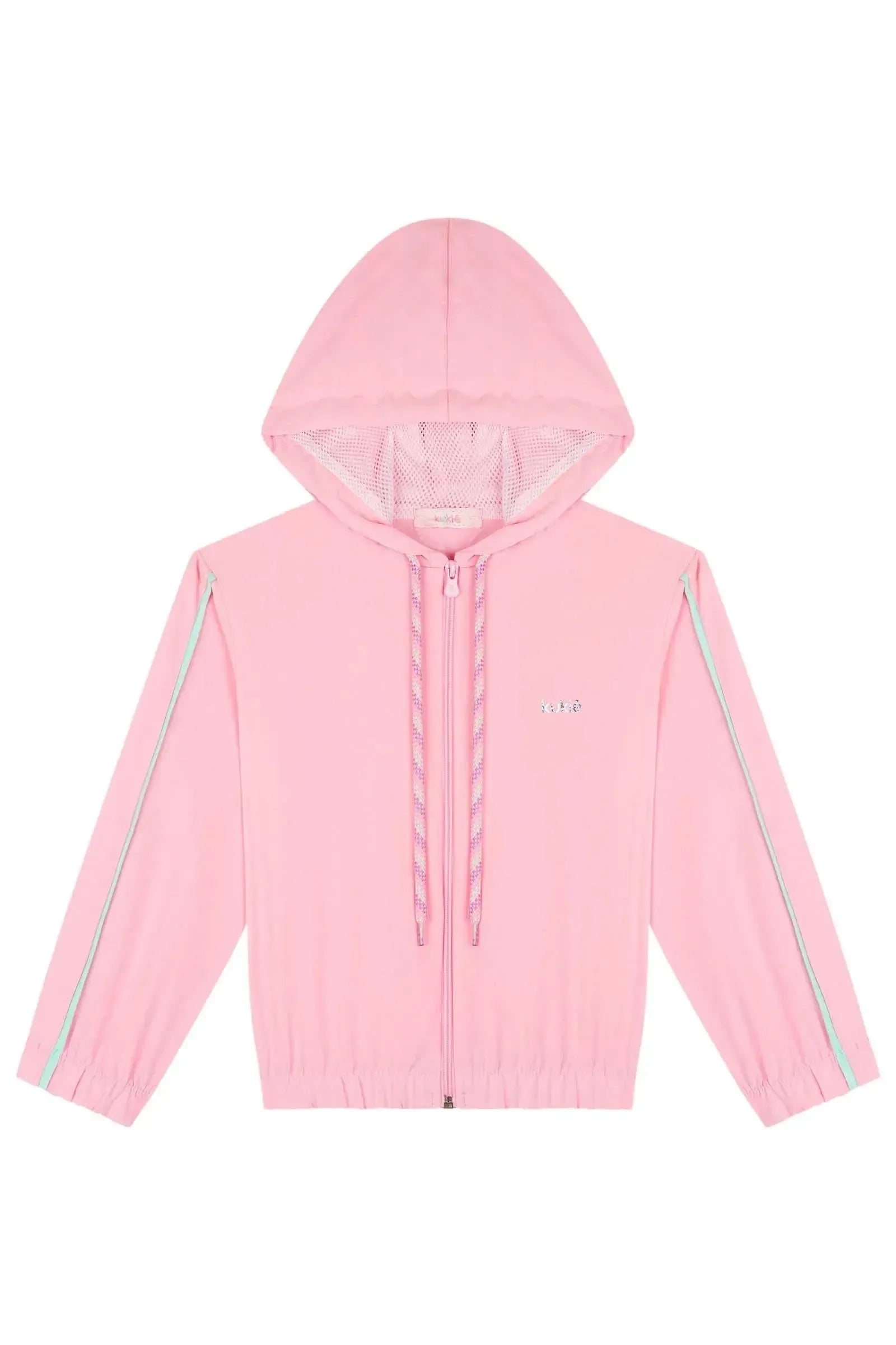 Jaqueta Corta Vento em Nylon com Elastano 83792 Kukiê Infantil Menina