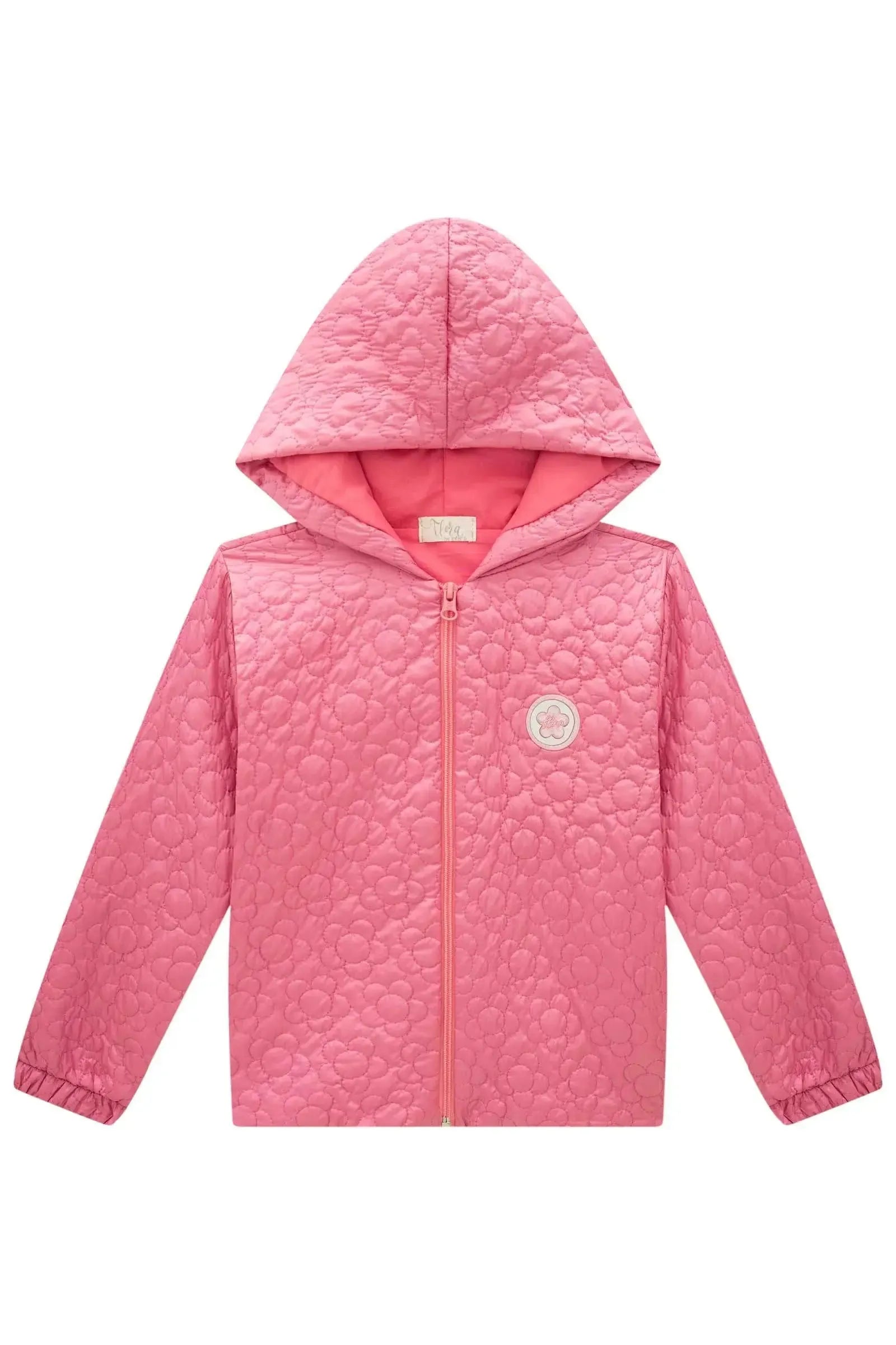 Jaqueta em Matelassê Flores 90927 Infanti Infantil Menina