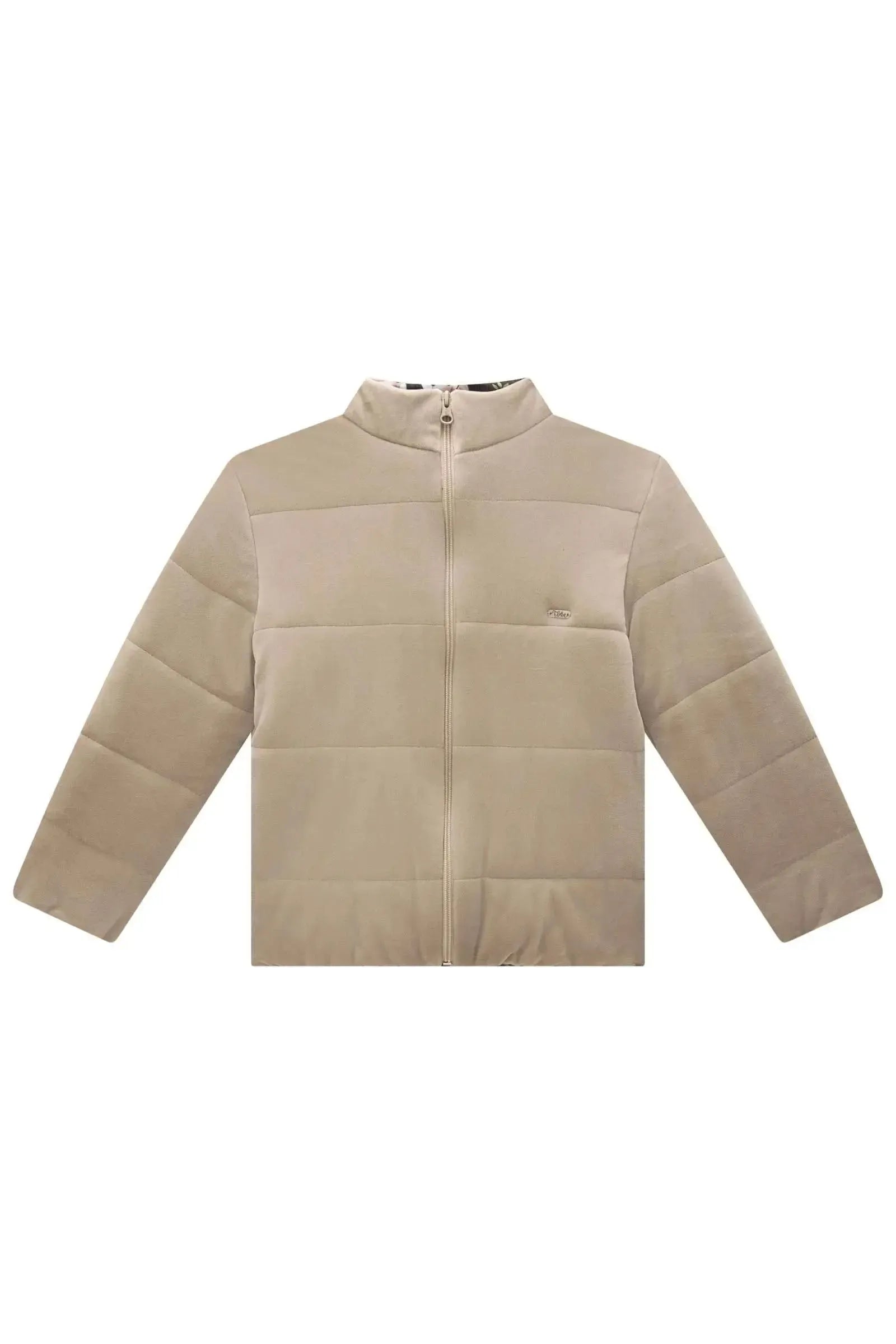 Jaqueta Puffer Reversível em Veludo com Elastano e Malha Comfy 89404 Infanti Infantil Menina