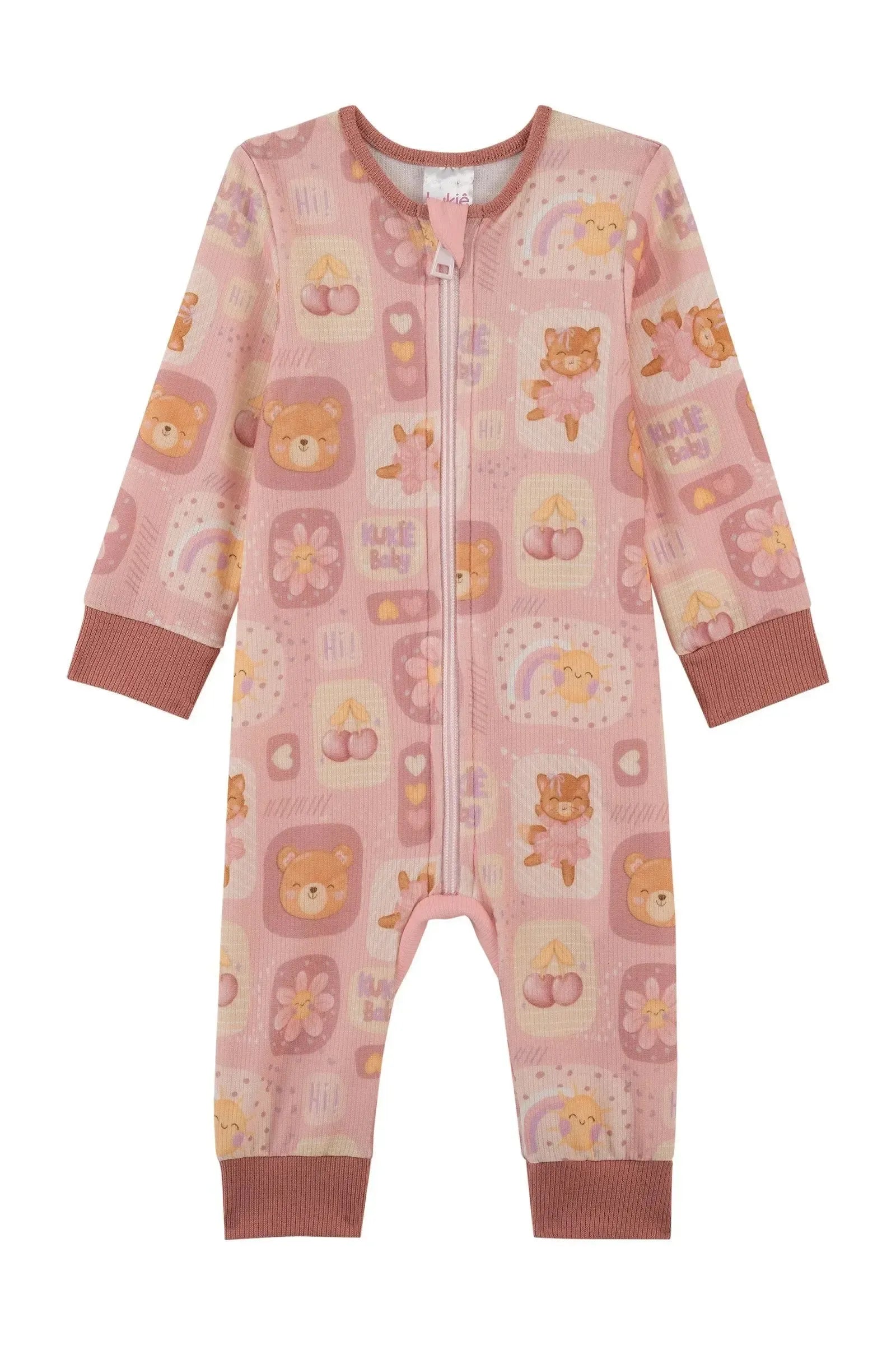 Macacão em Canelado 92273 Kukiê Bebê Menina