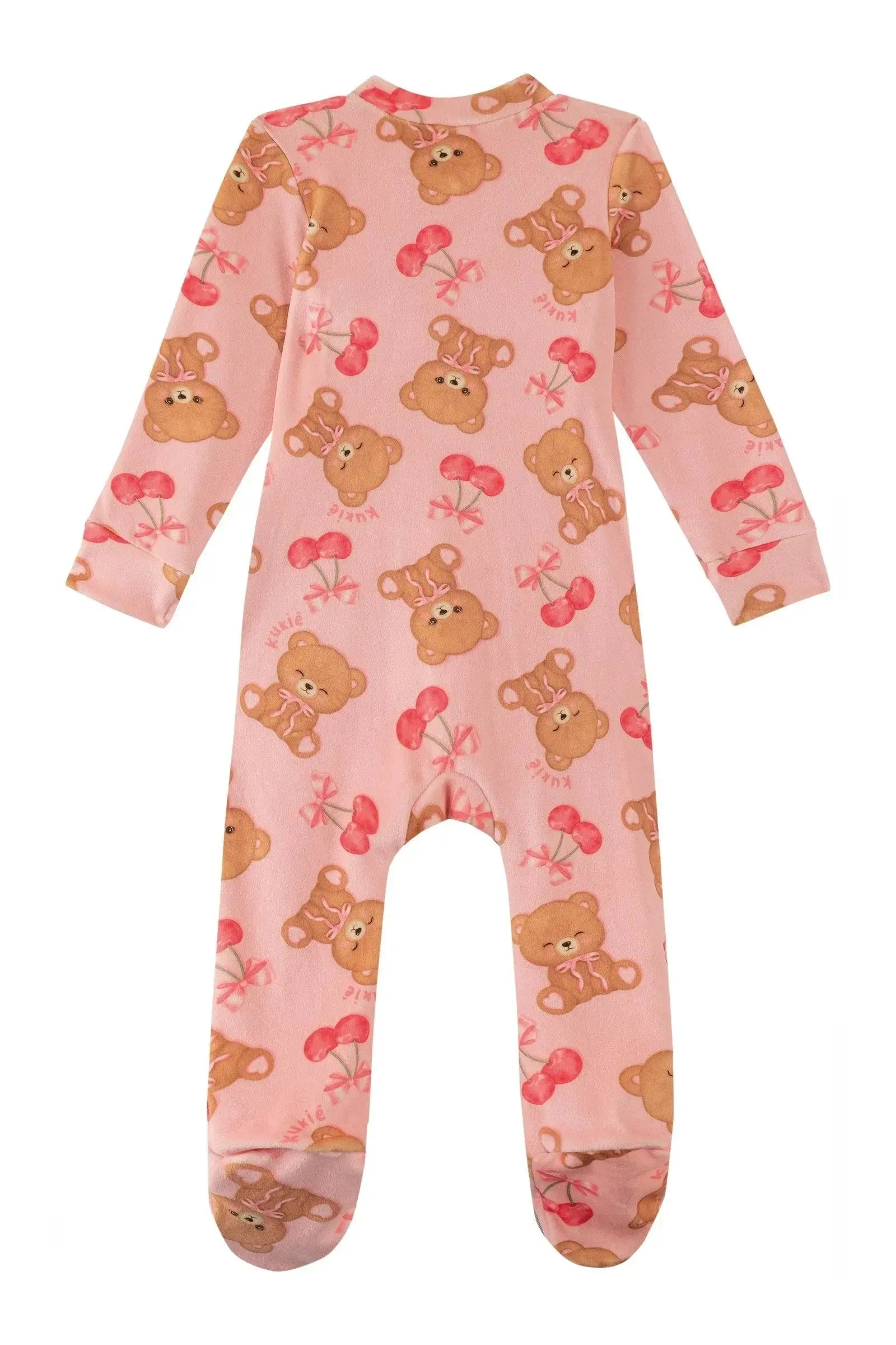 Macacão em Fleece Luxo 90515 Kukiê Bebê Menina