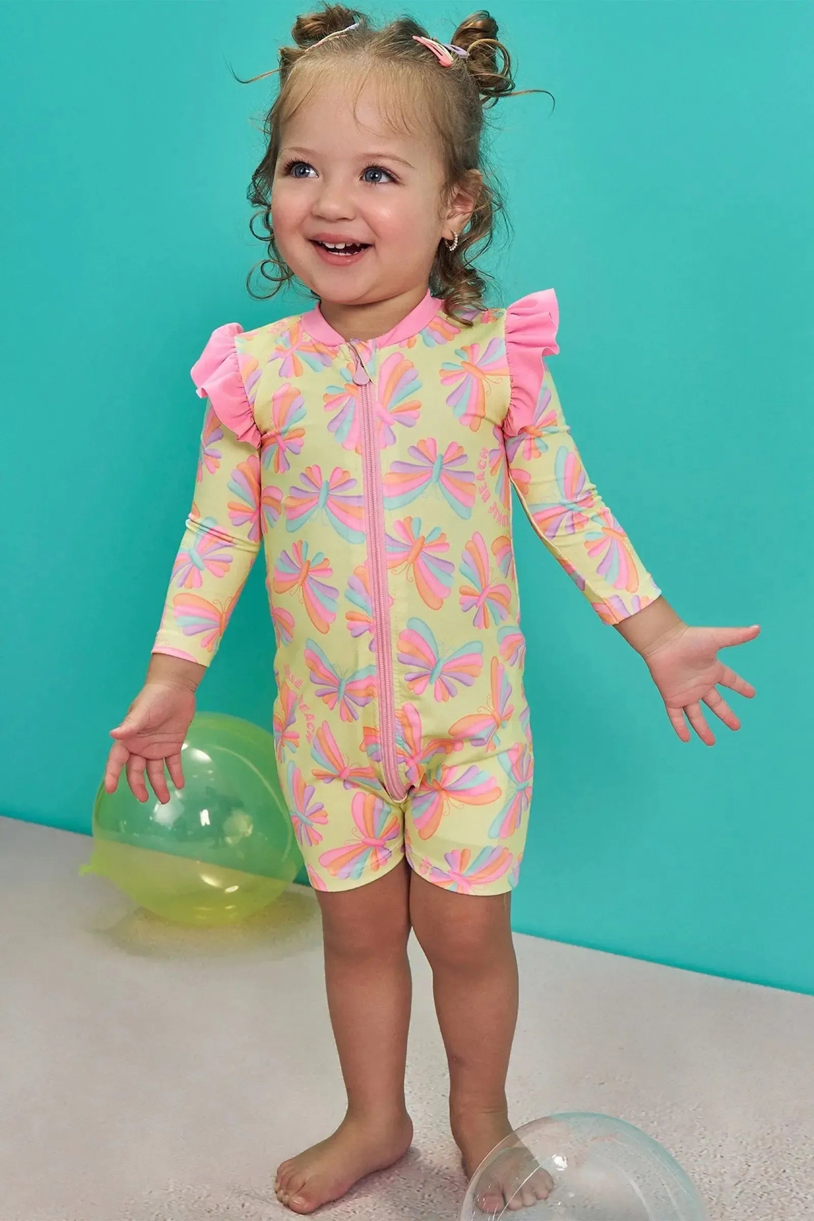 Macacão em Malha com Proteção UV 50+ 83038 Kukiê Bebê Menina