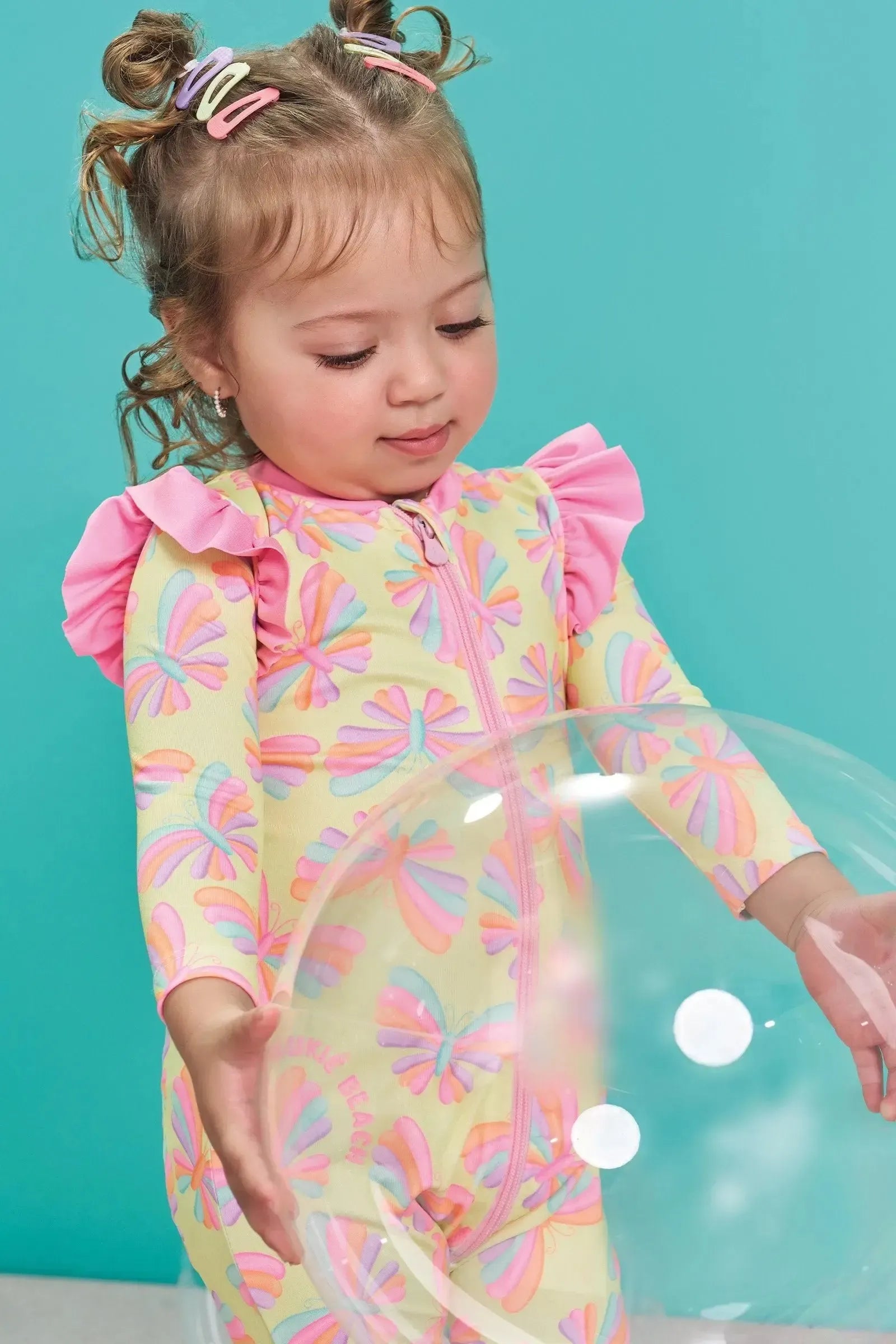 Macacão em Malha com Proteção UV 50+ 83038 Kukiê Bebê Menina