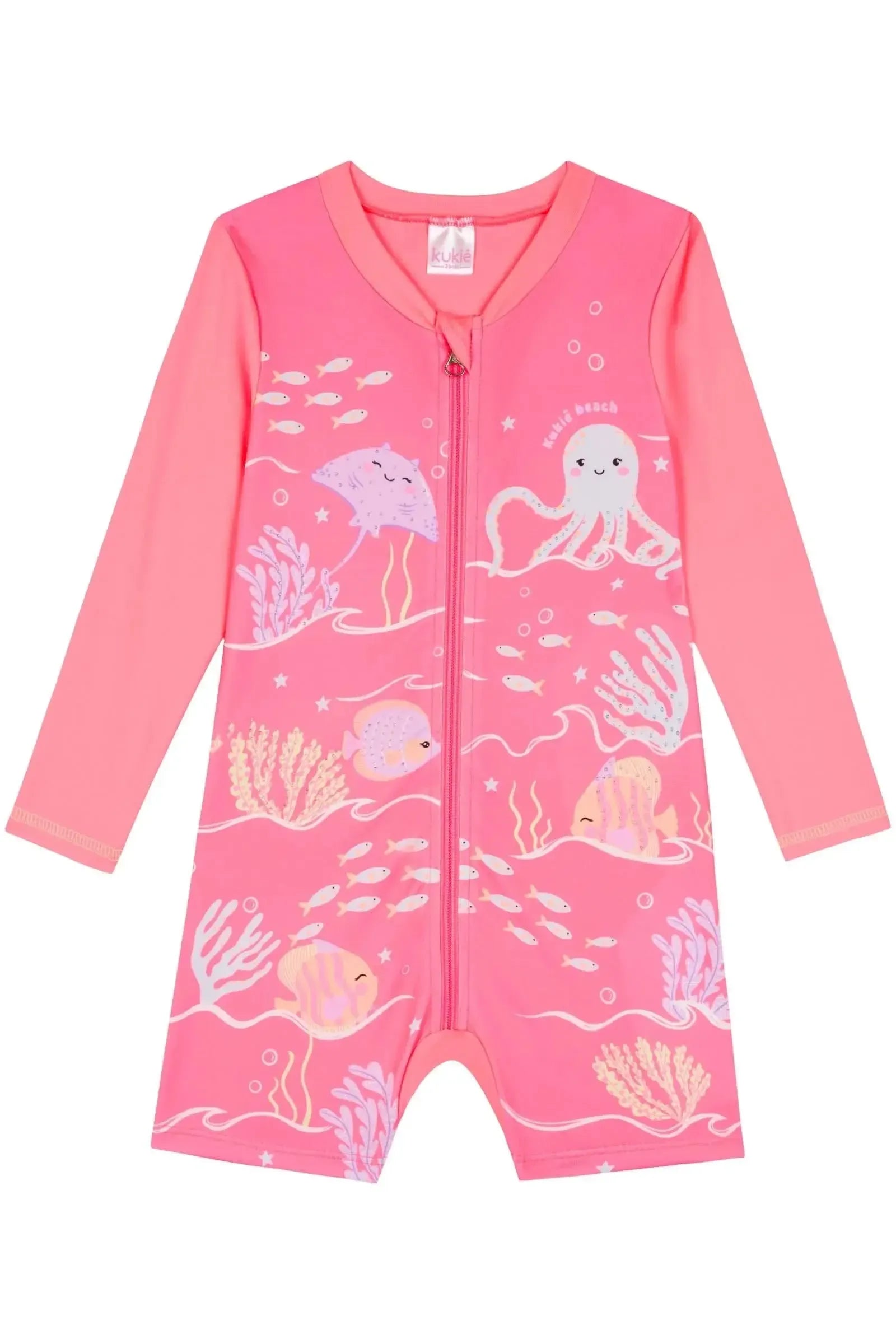 Macacão em Malha com Proteção UV50+ 84166 Kukiê Bebê Menina