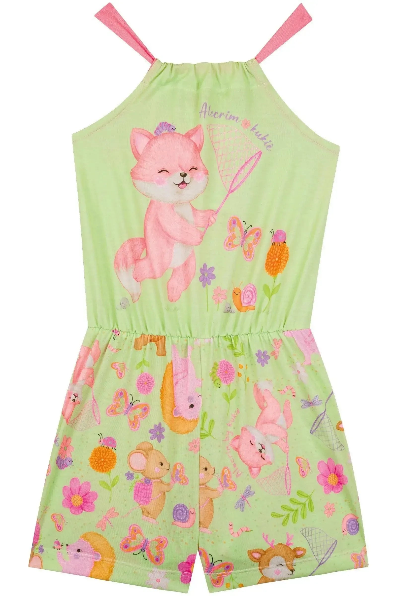 Macaquinho em Malha Fresh 87270 Kukiê Infantil Menina