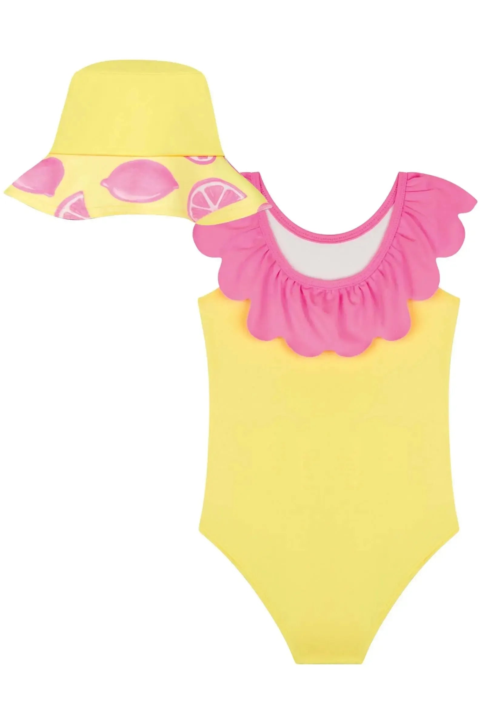Maiô e Chapéu em Malha com Proteção UV 50+ 83031 Kukiê Bebê Menina