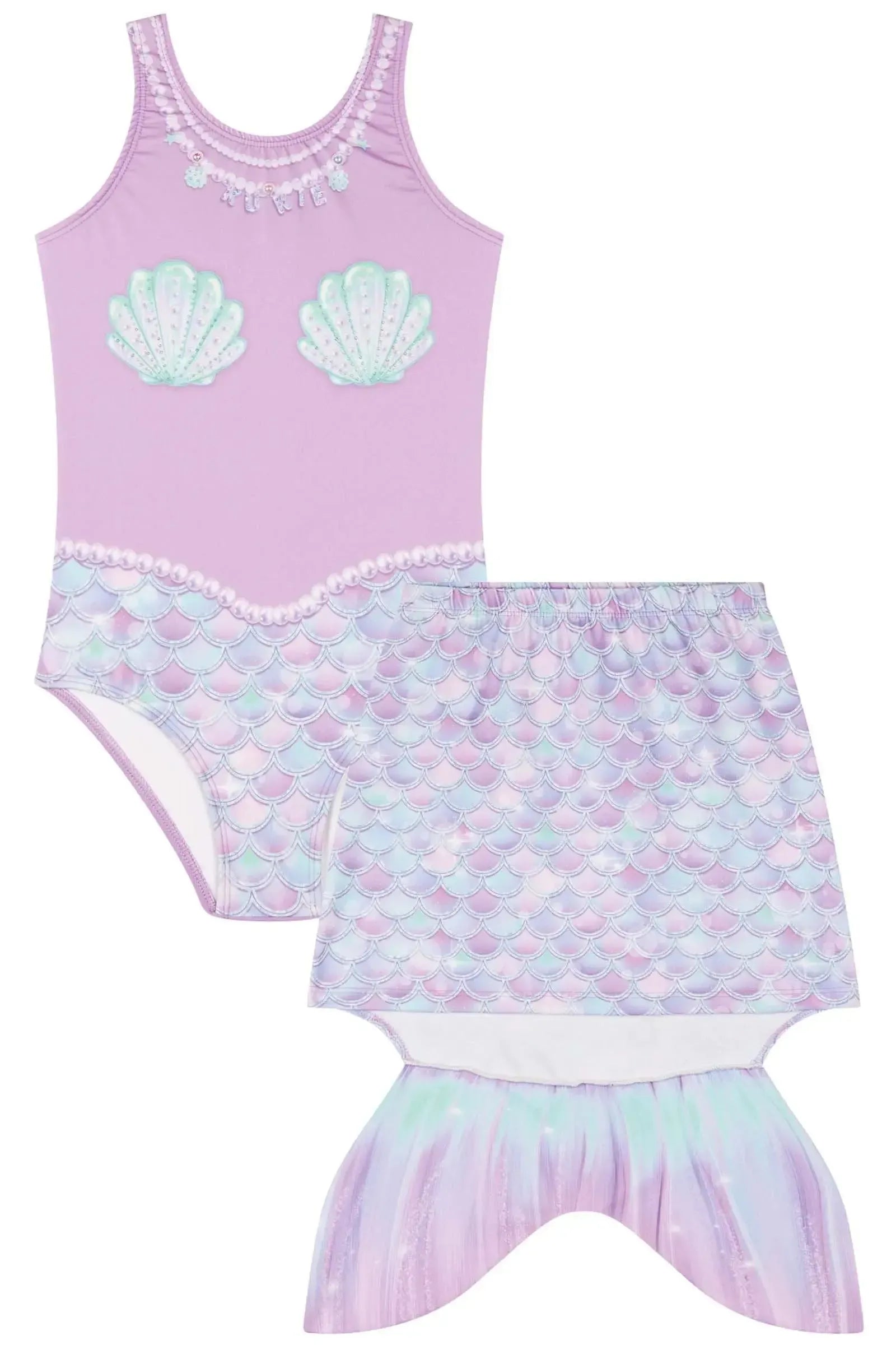 Maiô e Saia em Malha com Proteção UV50+ 83681 Kukiê Infantil Menina