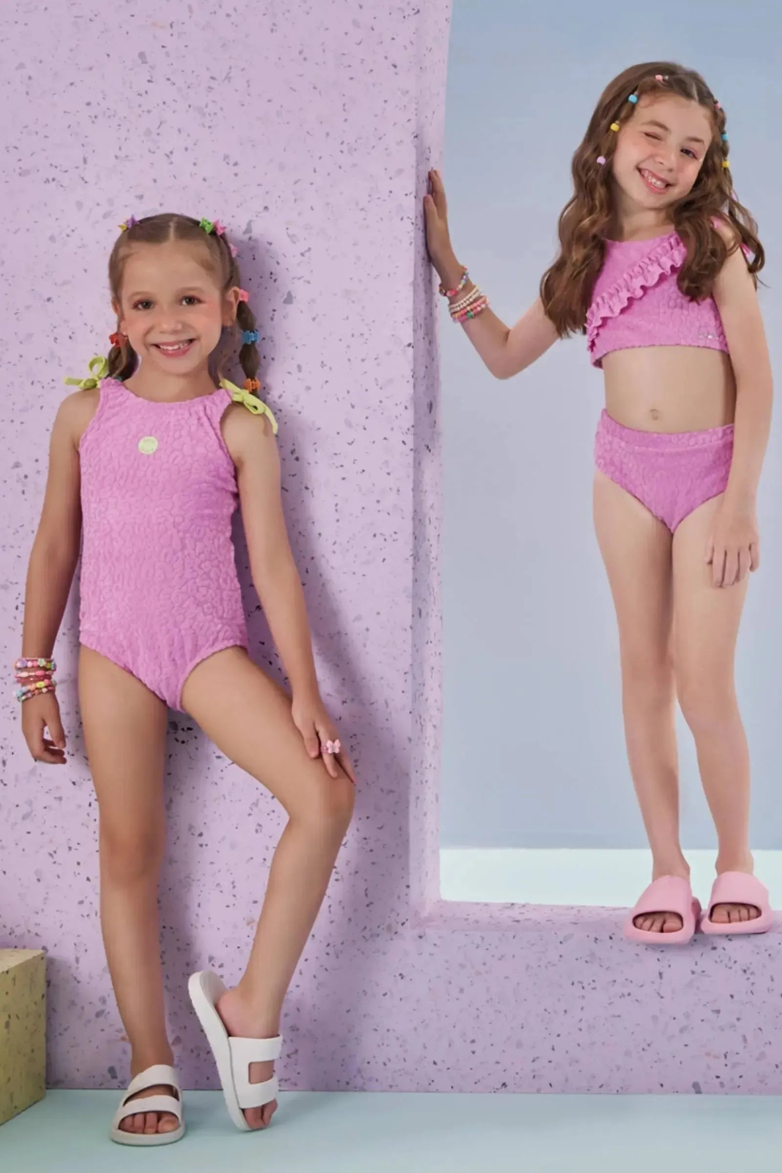 Maiô em Malha Atoalhada 89407 Kukiê Infantil Menina