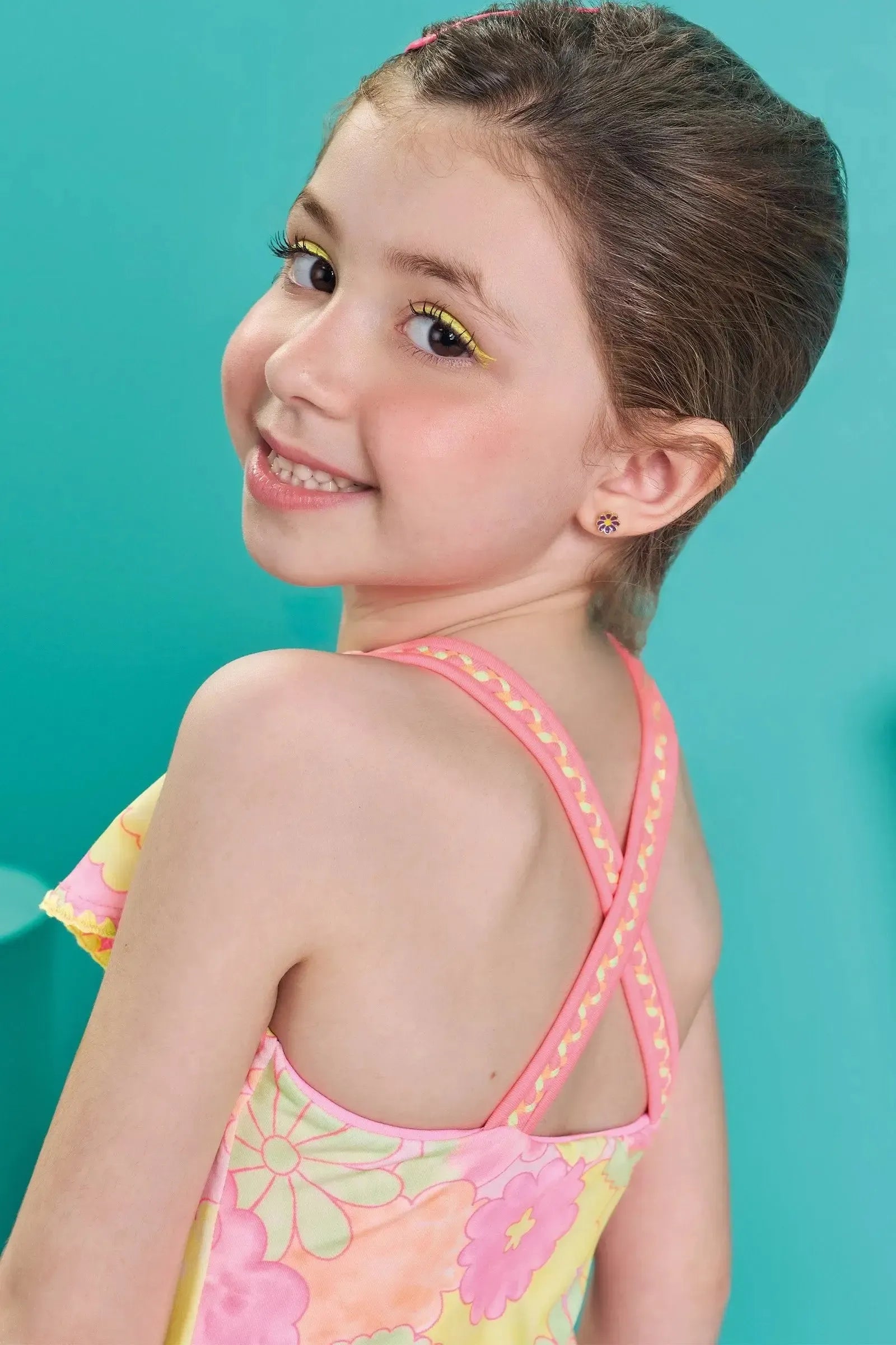 Maiô em Malha com Proteção UV 50+ 83049 Kukiê Infantil Menina