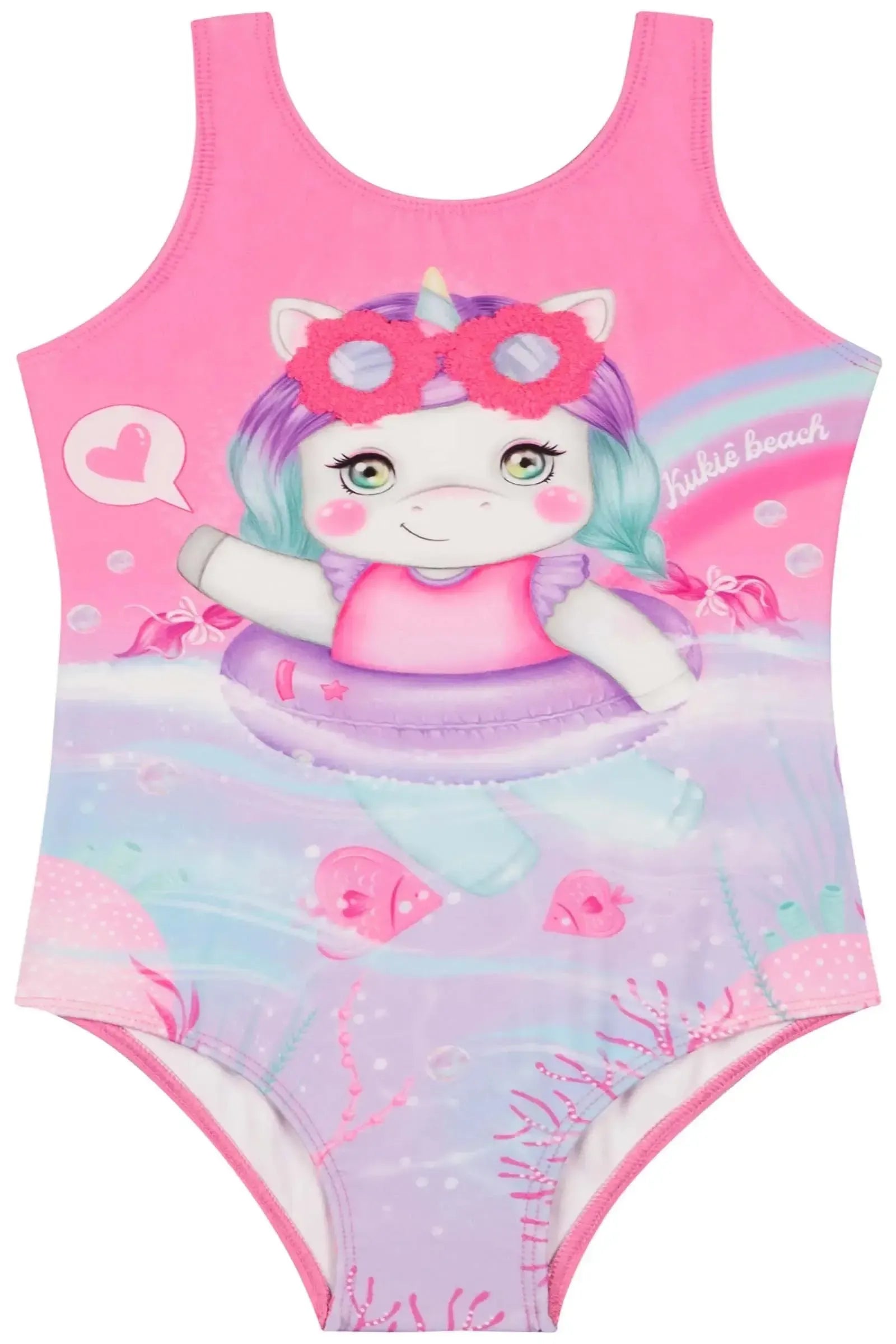 Maiô em Malha com Proteção UV 50+ 83563 Kukiê Infantil Menina