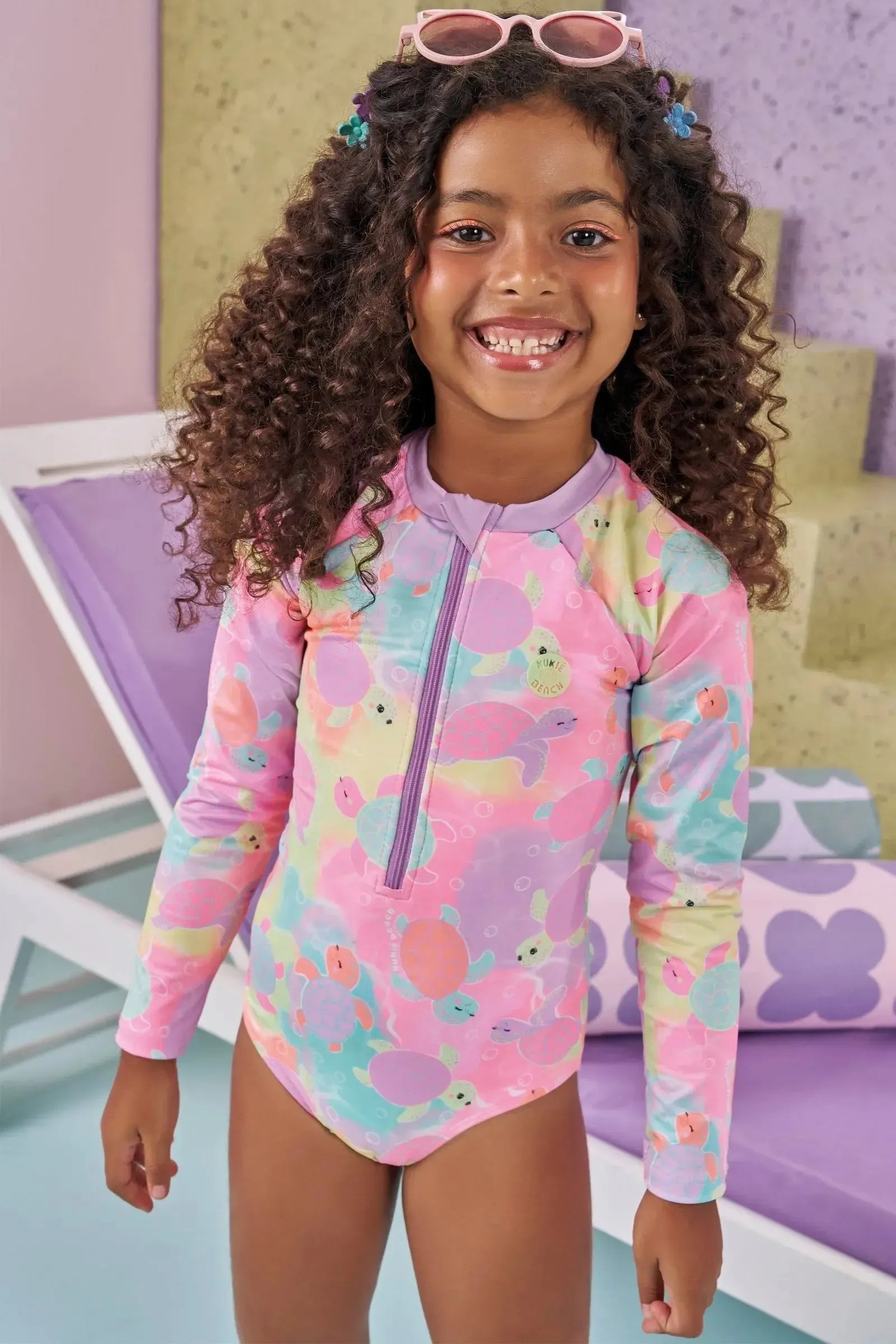 Maiô em Malha com Proteção UV50+ 87451 Kukiê Infantil Menina