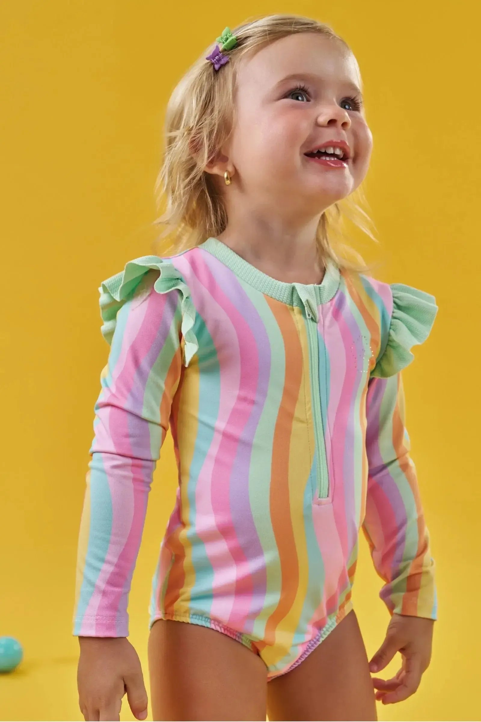 Maiô em Malha com Proteção UV50+ 88937 Kukiê Bebê Menina