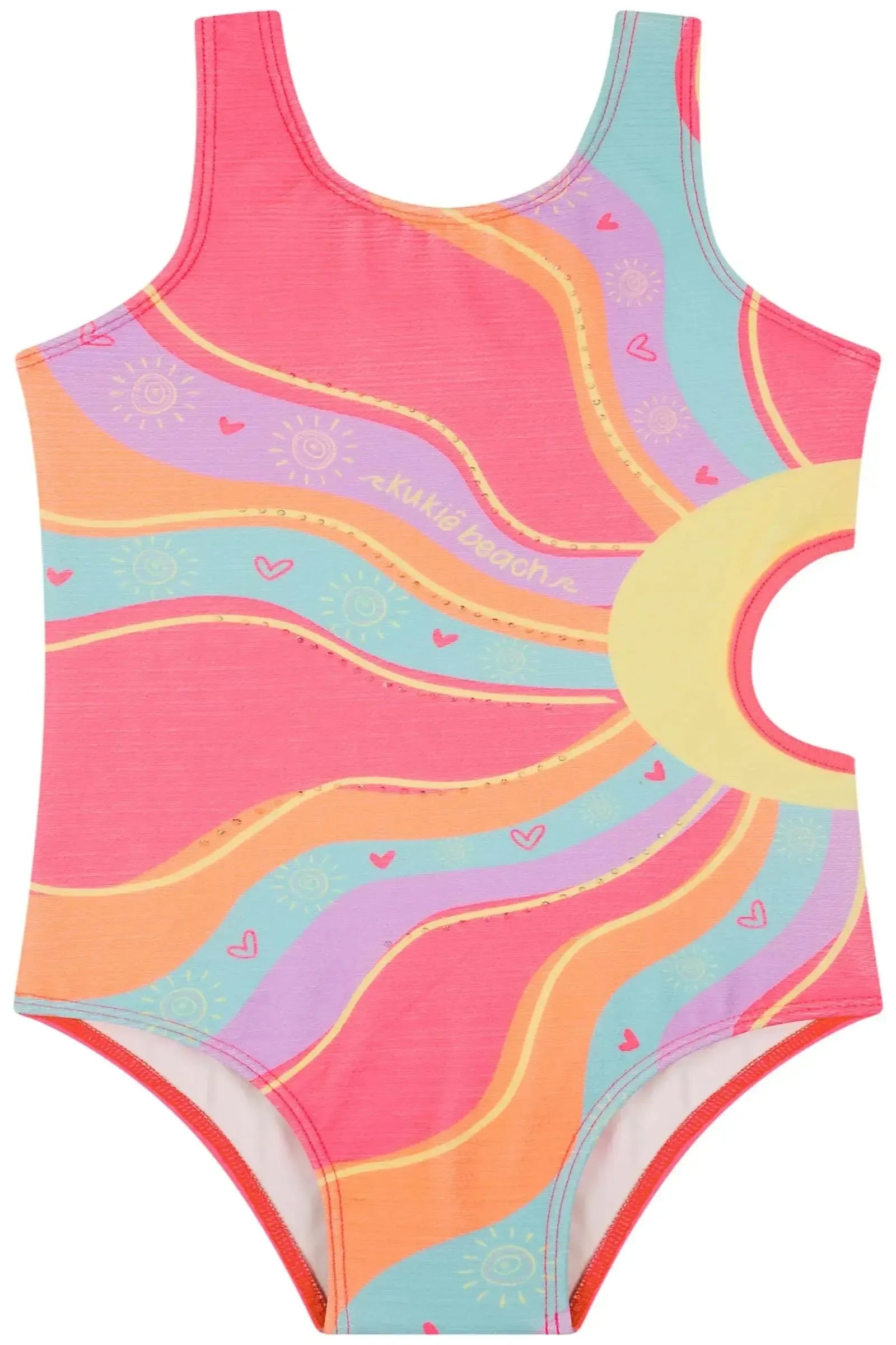 Maiô em Malha Jacquard Textura com Proteção UV50+ 83045 Kukiê Infantil Menina