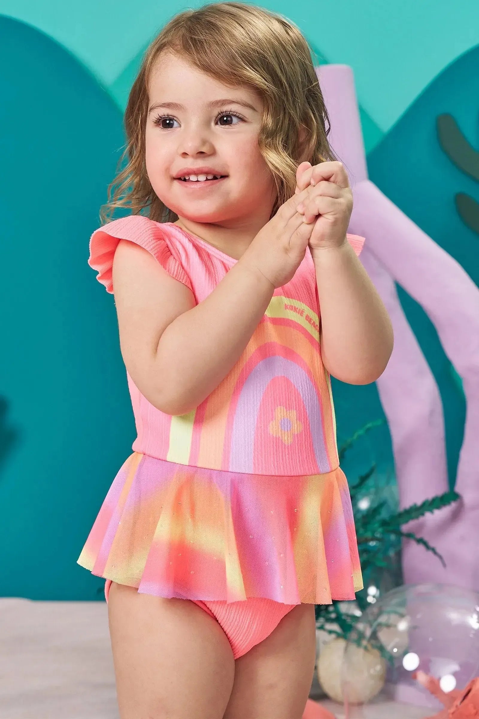 Maiô em Malha Malha com Proteção UV50+ 83710 Kukiê Bebê Menina