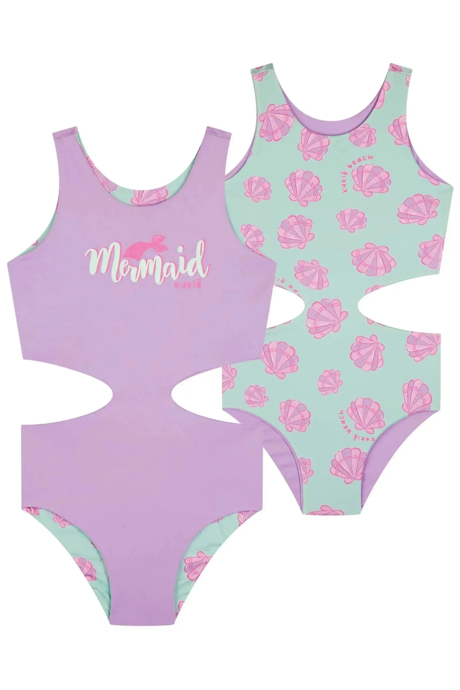 Maiô Reversível em Malha com Proteção UV 50+ 83676 Kukiê Infantil Menina