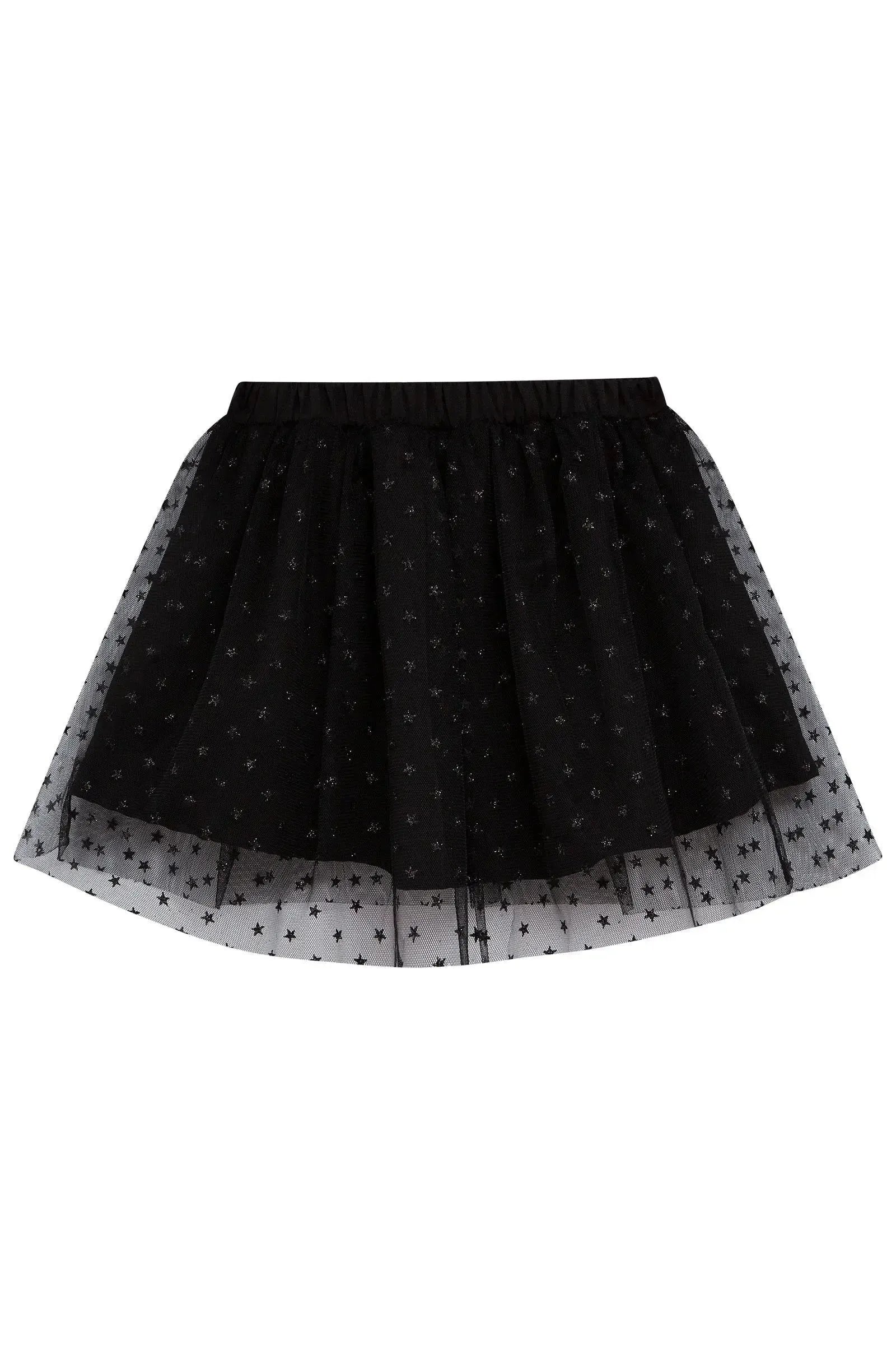 Saia em Tule Glitter Estrelas 97262 Kukiê Infantil Menina
