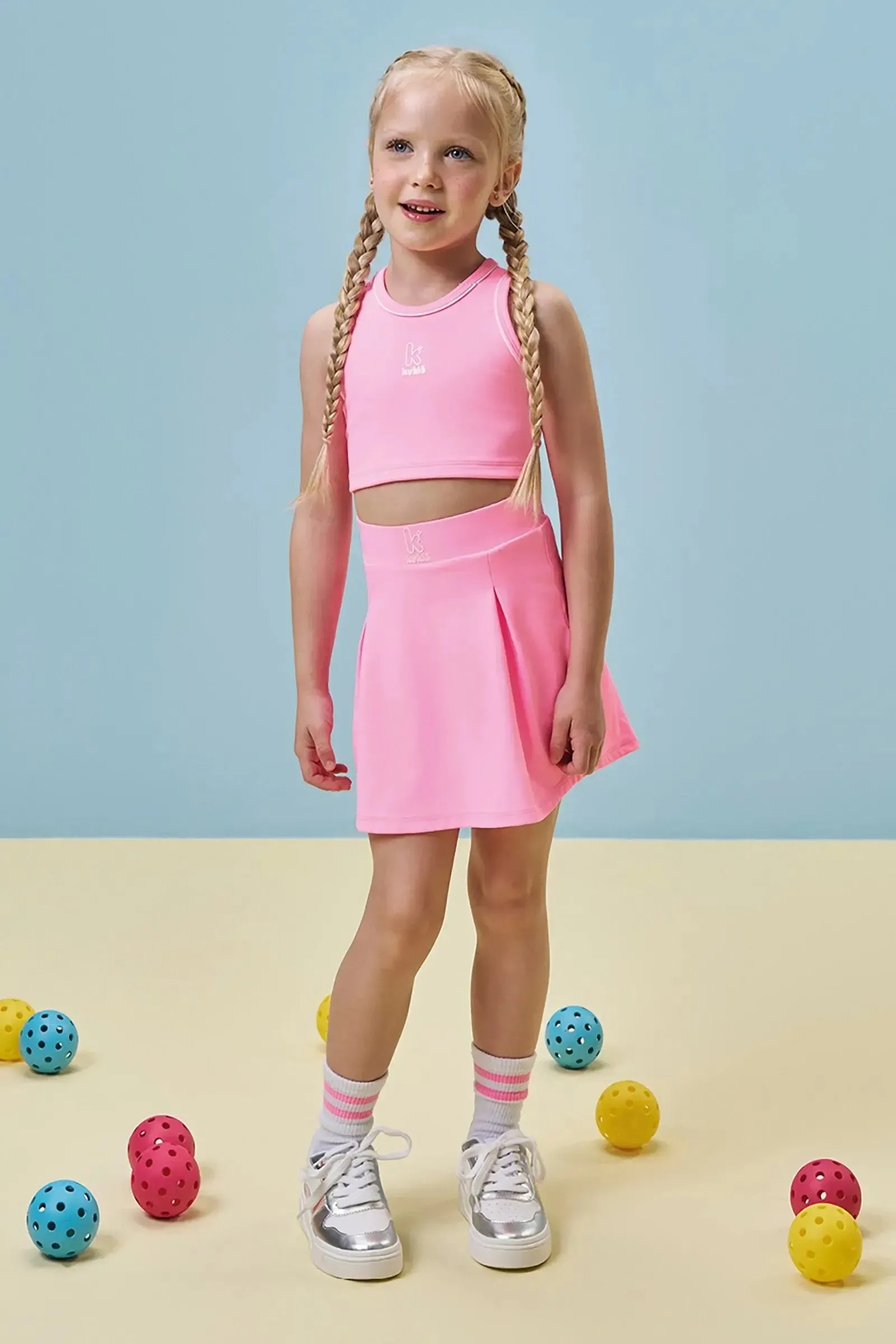 Saia Esportiva em Poliamida (com Shorts Embutido) 96984 Kukiê Infantil Menina
