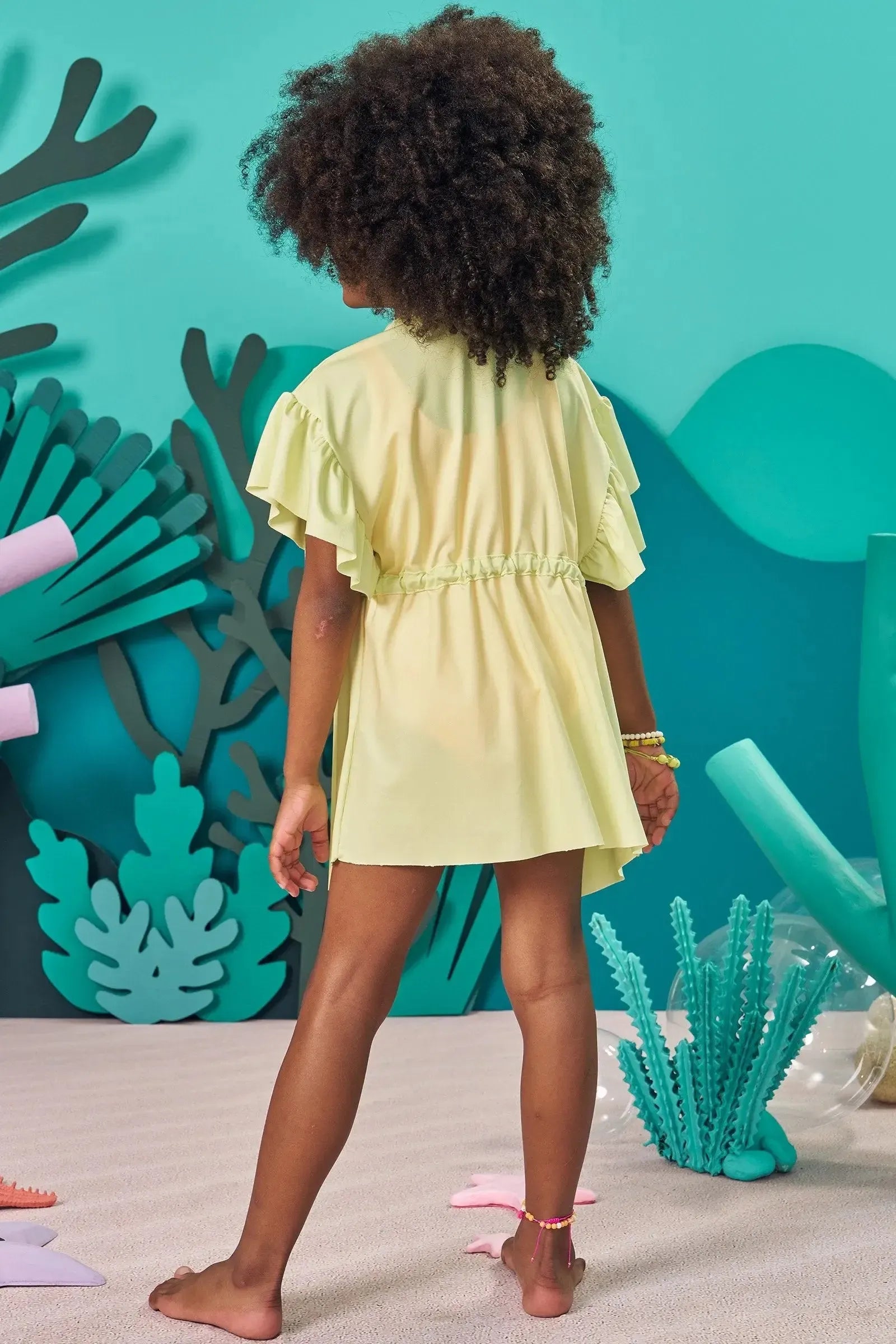 Saída de Praia em Malha com Proteção UV 50+ 83574 Kukiê Infantil Menina