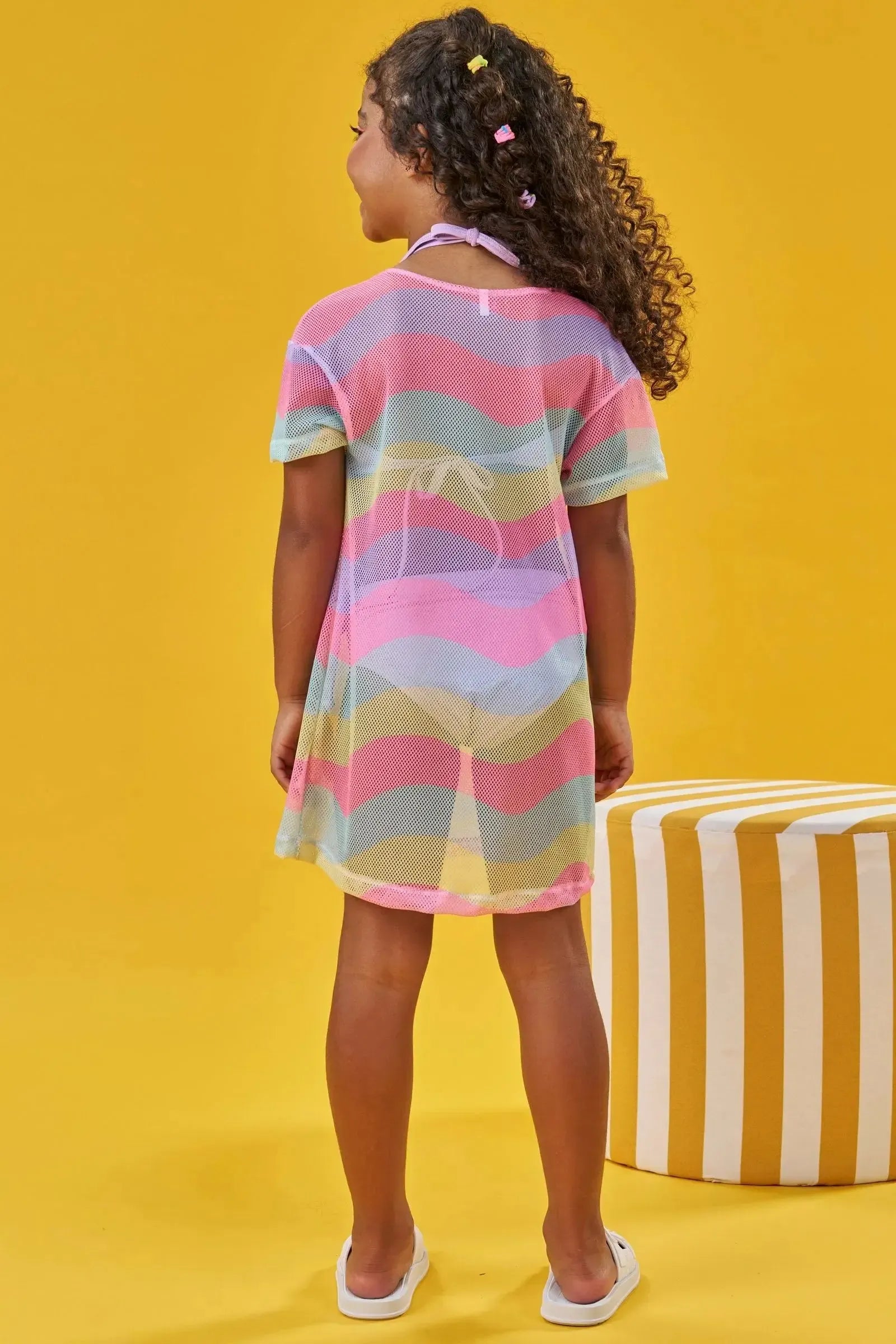 Saída de Praia em Tela Fashion 88057 Kukiê Infantil Menina