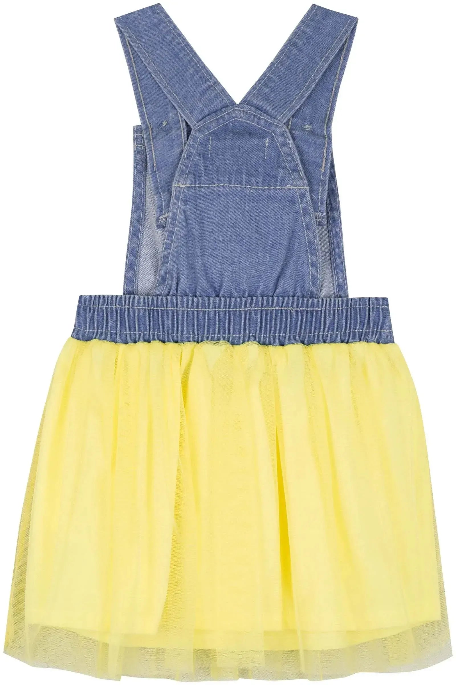 Salopete em Jeans e Tule com Elastano 85628 Kukiê Bebê Menina