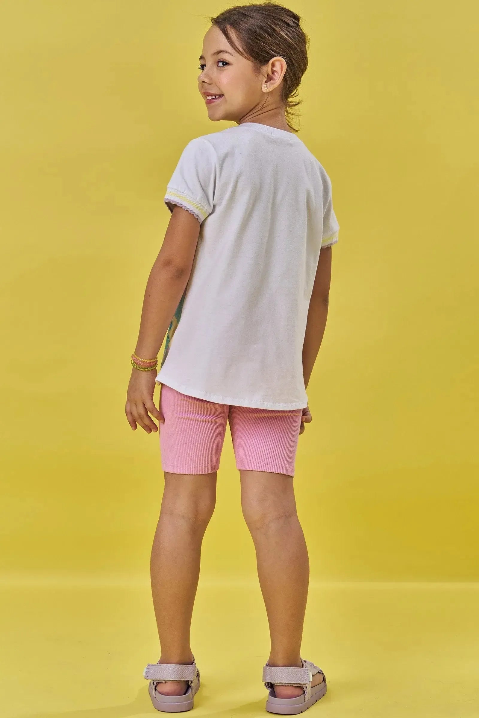 Short Biker em Soft Line 83068 Kukiê Infantil Menina