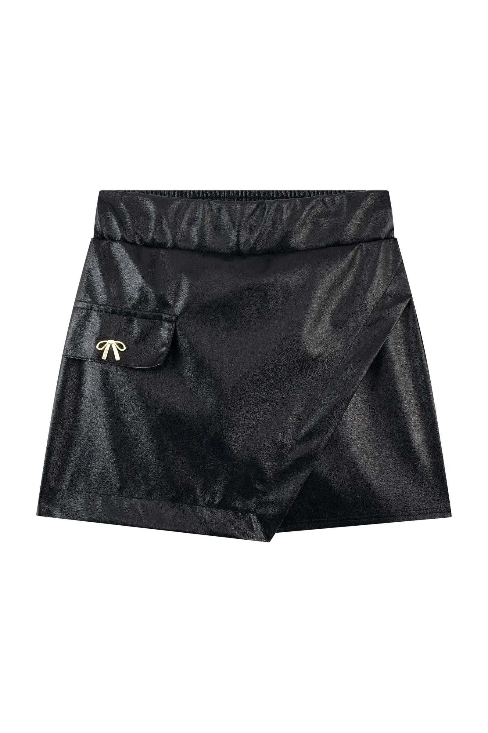 Short Saia em Couro Eco 92648 Kukiê Infantil Menina