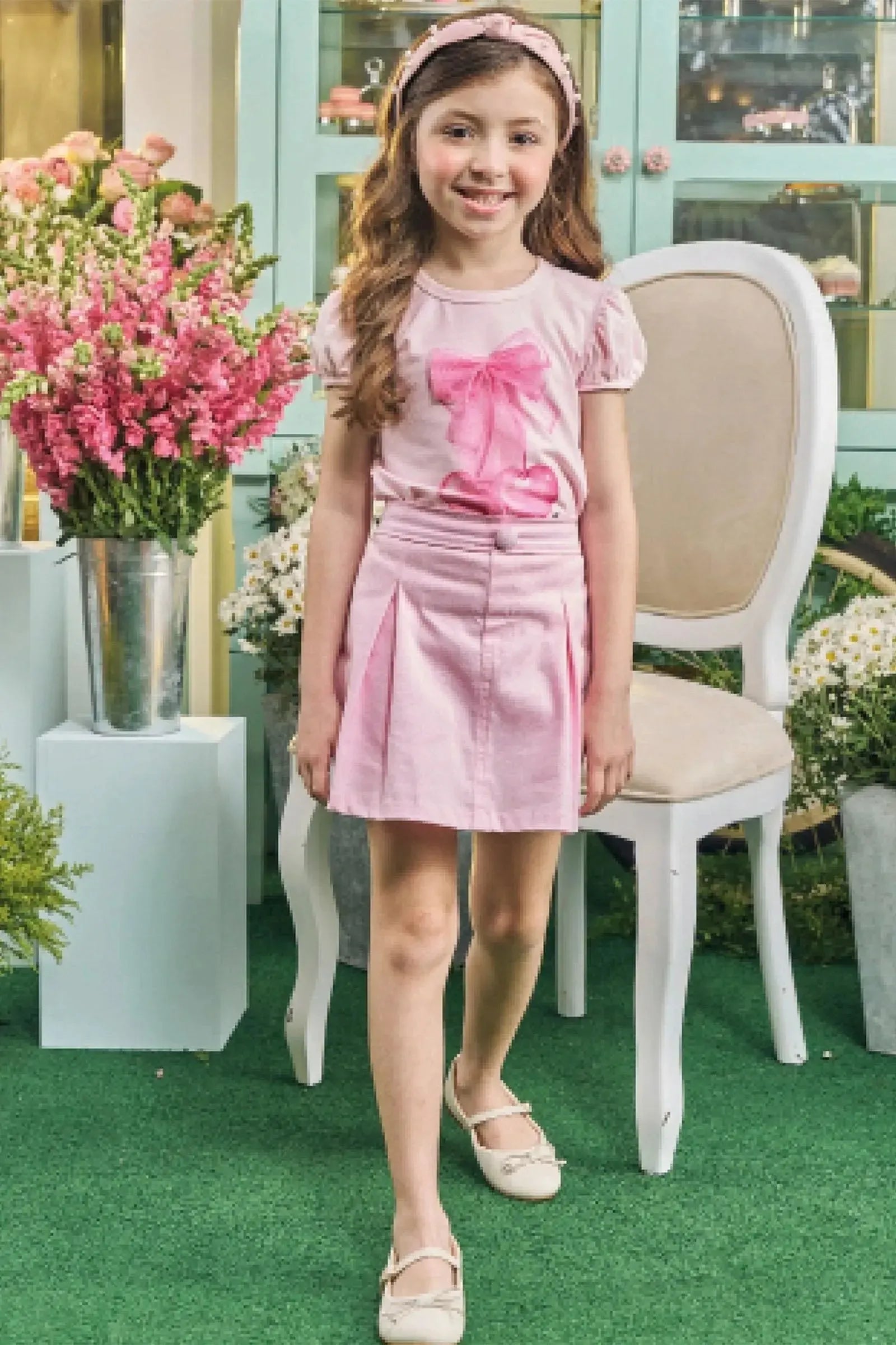 Short Saia em Sarja com Elastano 83789 Kukiê Infantil Menina