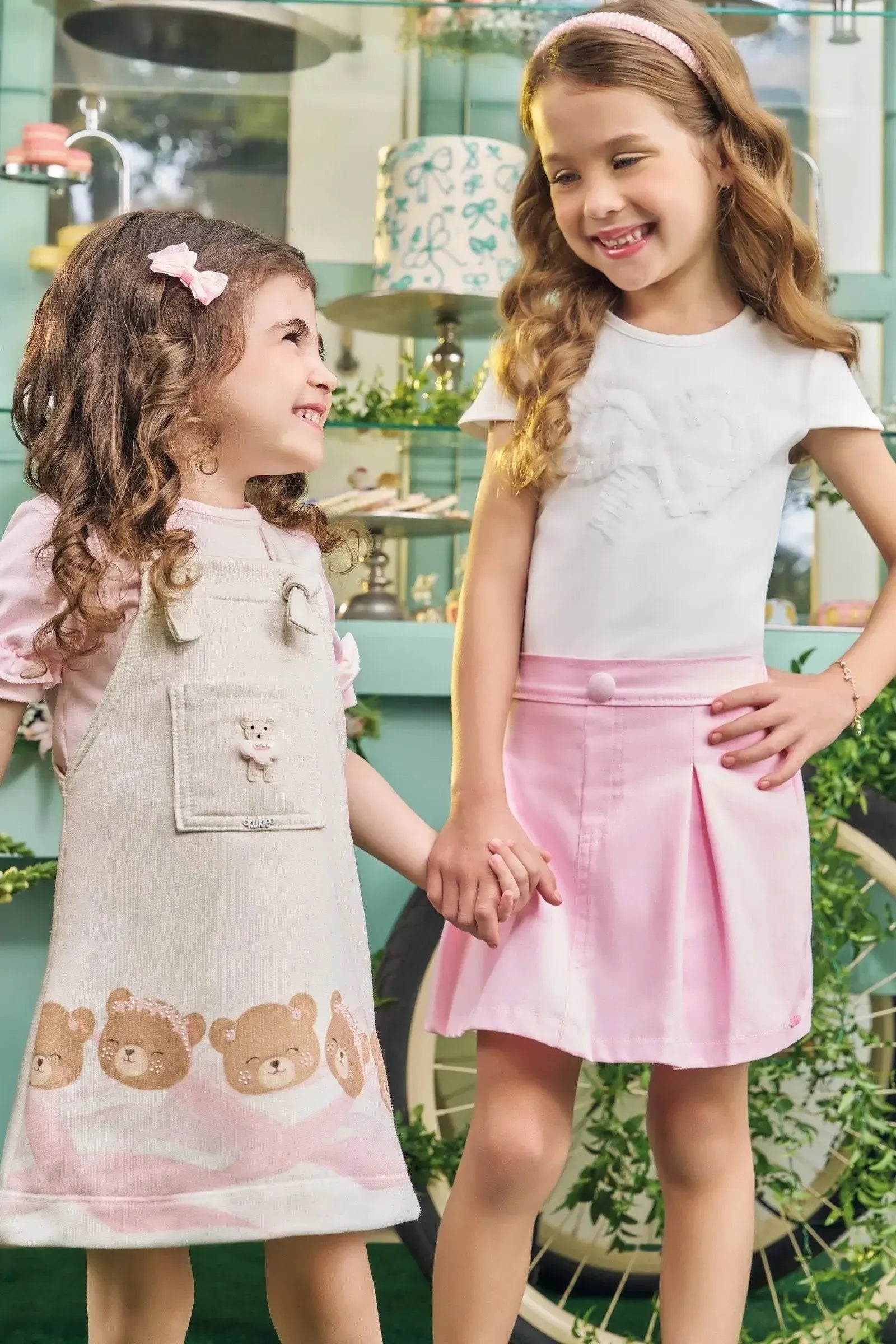 Short Saia em Sarja com Elastano 83789 Kukiê Infantil Menina