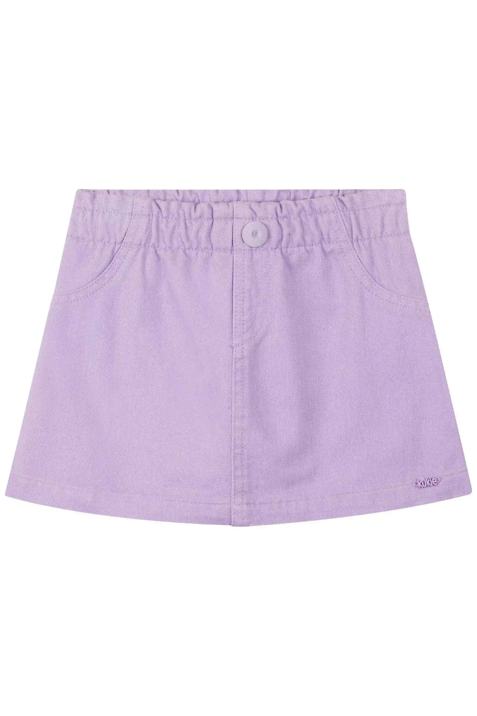 Short Saia em Sarja com Elastano 86884 Kukiê Infantil Menina