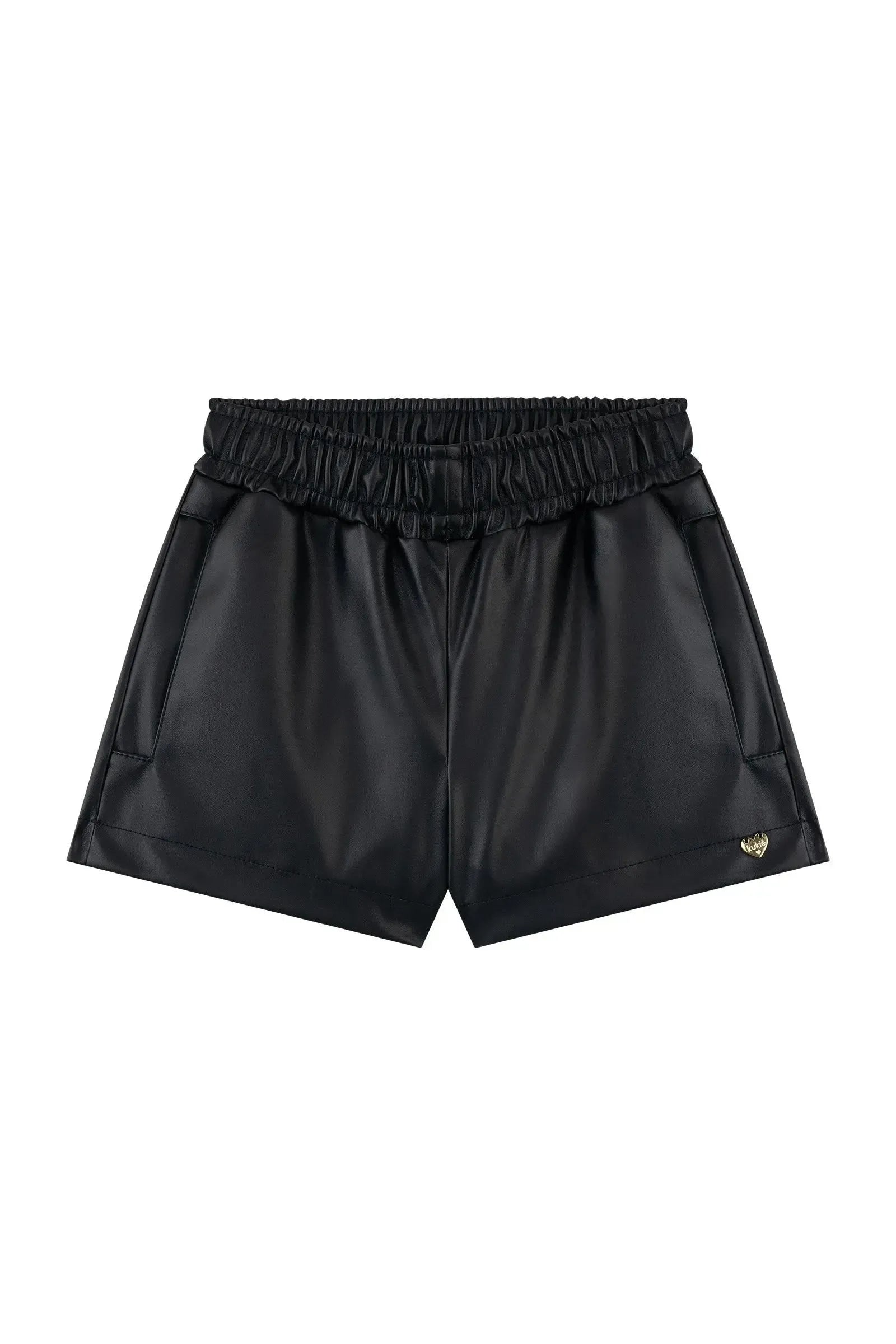 Shorts em Couro Eco 91759 Kukiê Infantil Menina