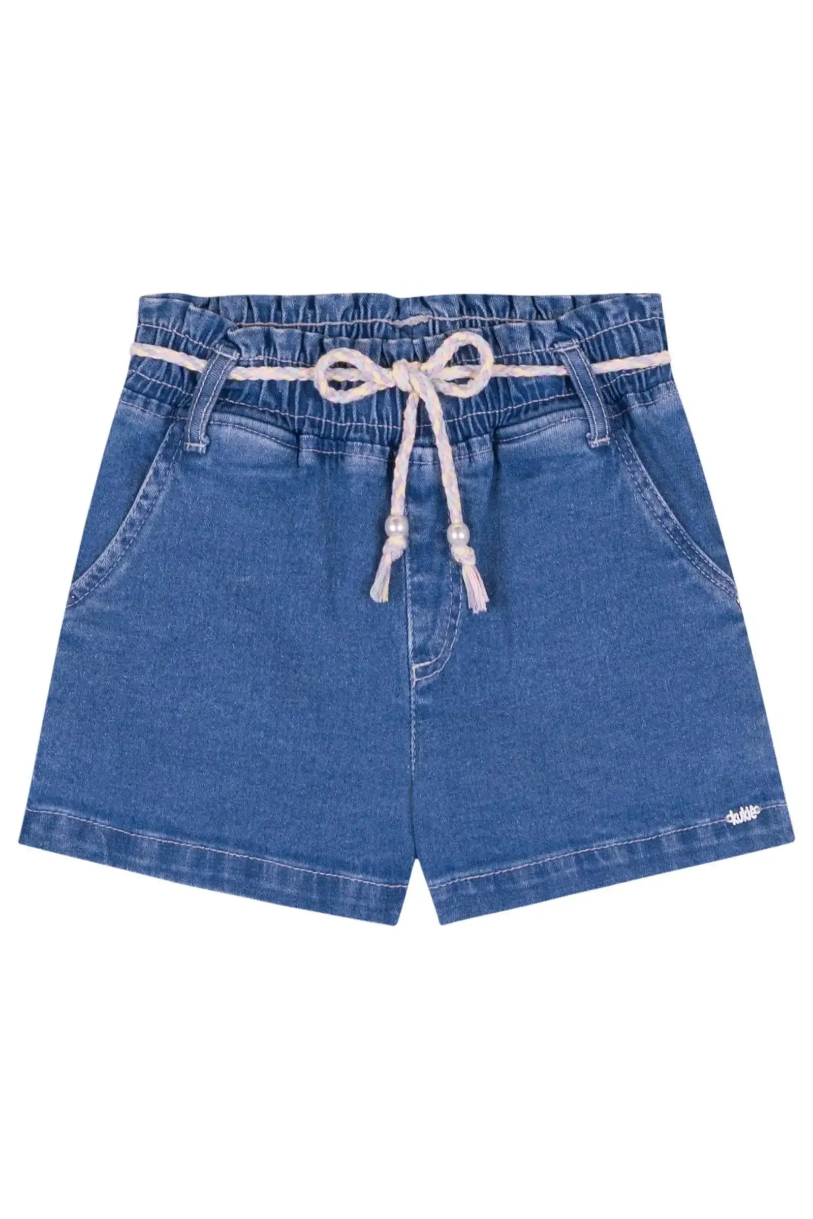 Shorts em Jeans com Elastano 83781 Kukiê Infantil Menina