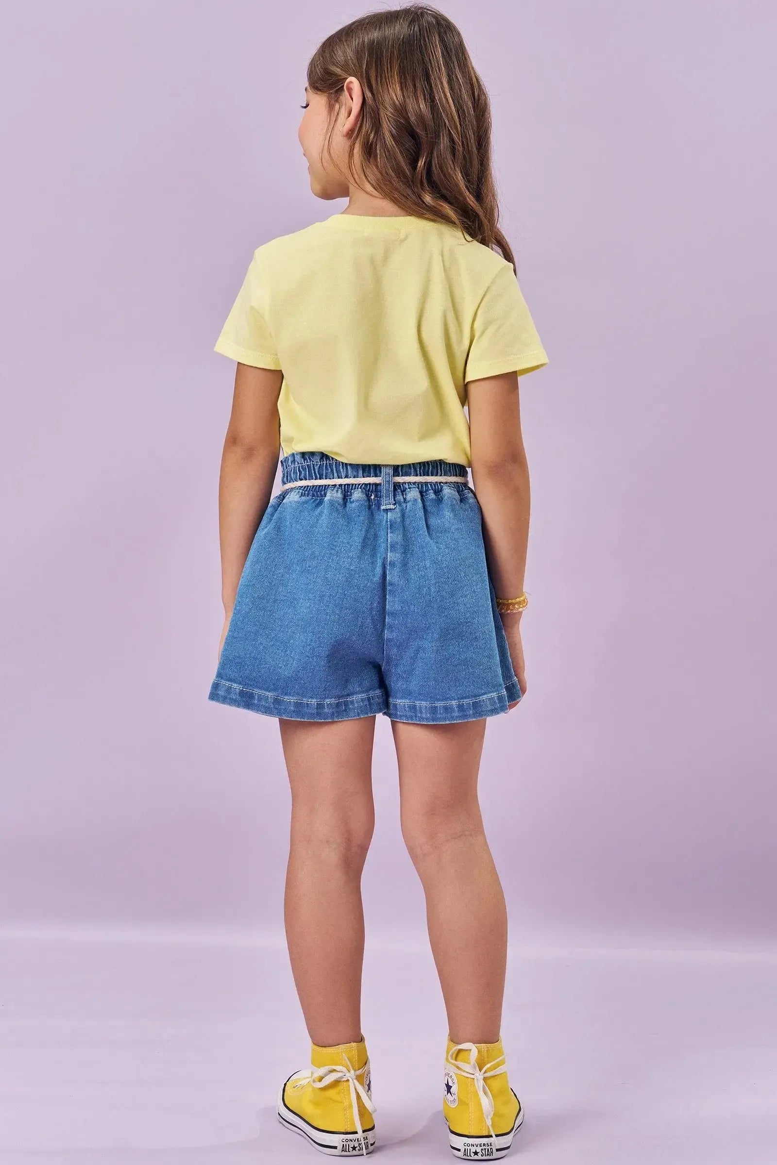 Shorts em Jeans com Elastano 83781 Kukiê Infantil Menina