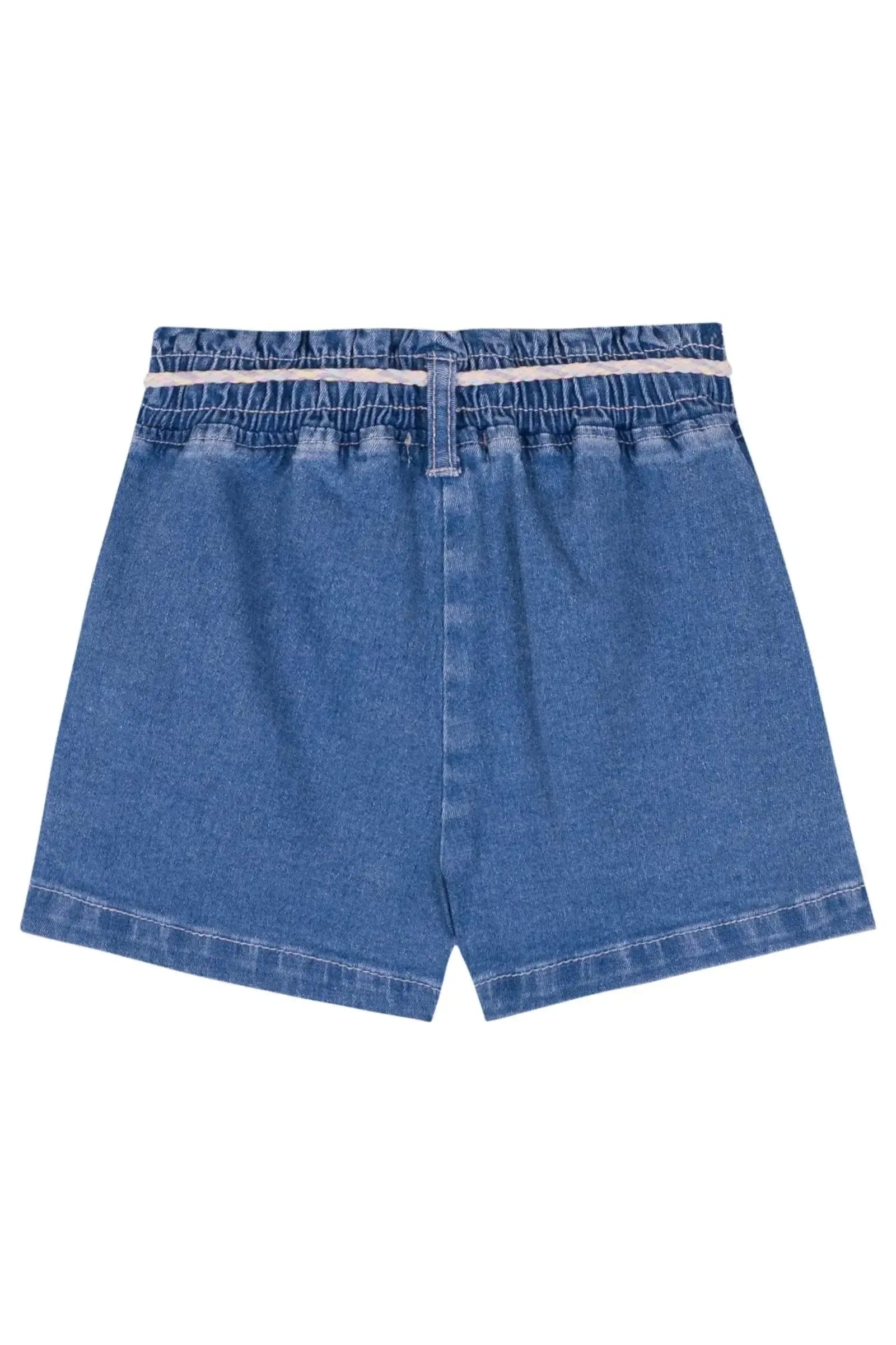 Shorts em Jeans com Elastano 83781 Kukiê Infantil Menina