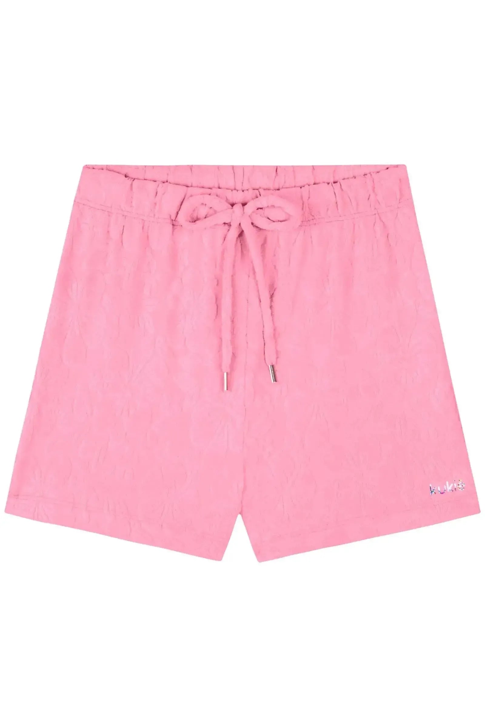 Shorts em Malha Atoalhada Hibisco 83308 Kukiê Infantil Menina