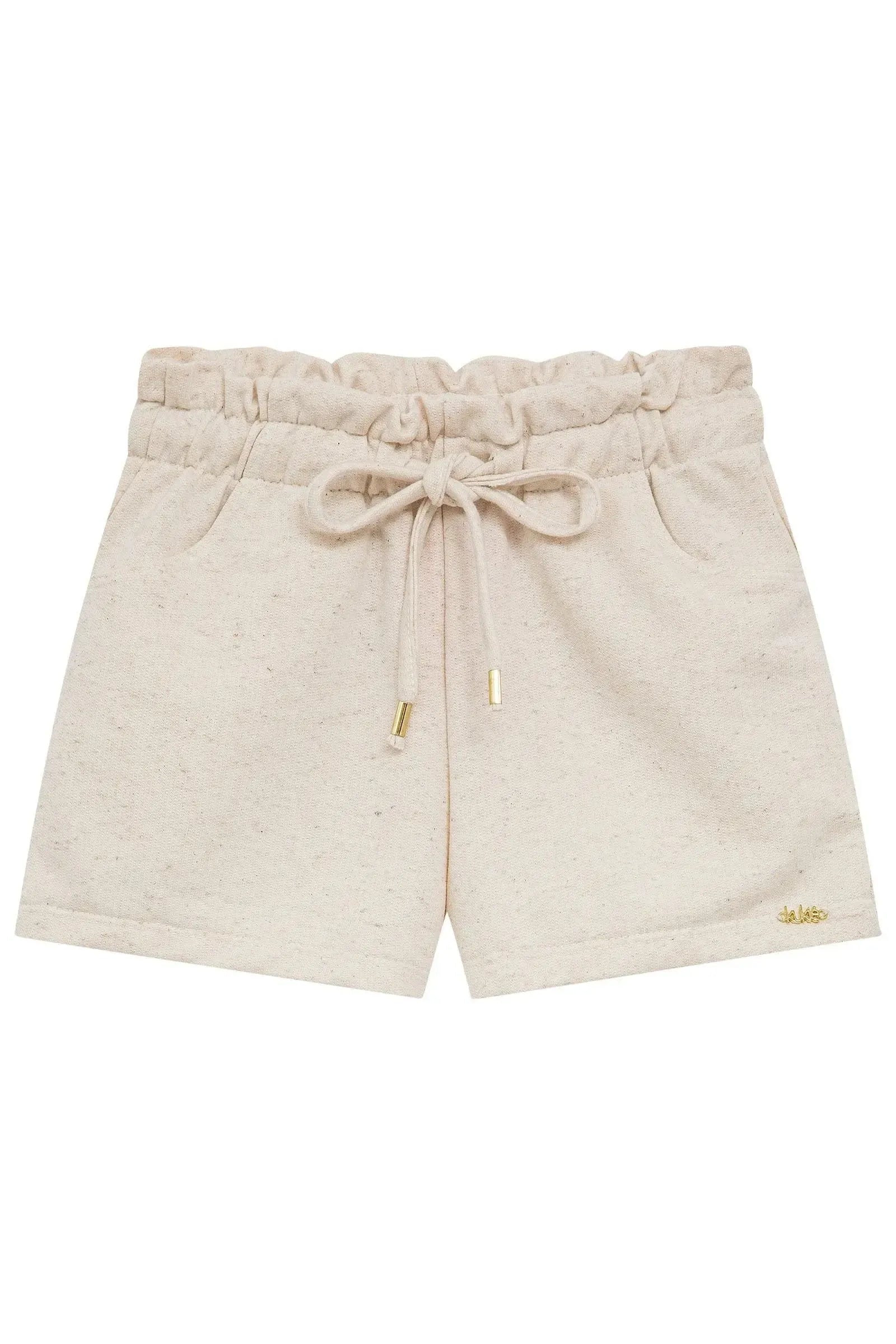 Shorts em Moletom sem Pelúcia 94350 Kukiê Infantil Menina