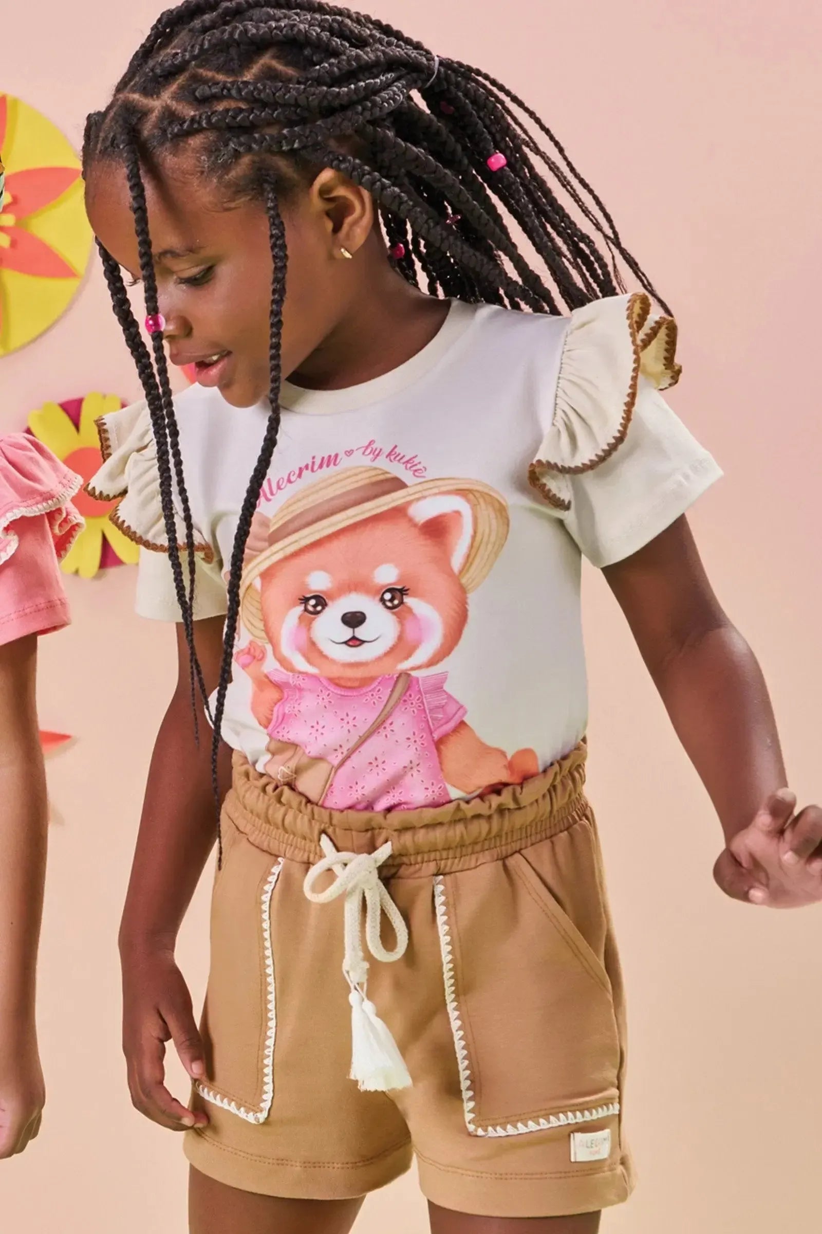 Shorts em Molevisco 84772 Kukiê Infantil Menina