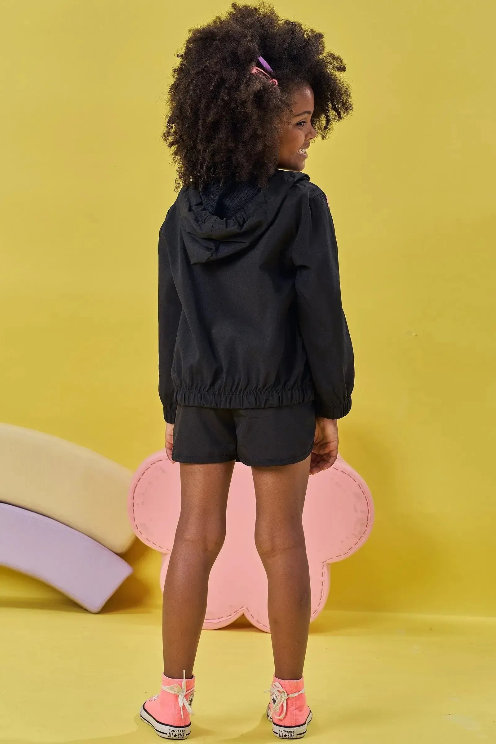 Shorts em Nylon com Elastano 83791 Kukiê Infantil Menina