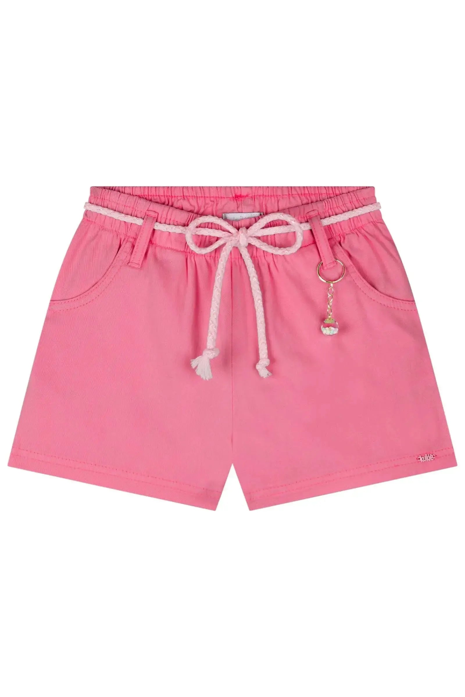 Shorts em Sarja com Elastano 83790 Kukiê Infantil Menina