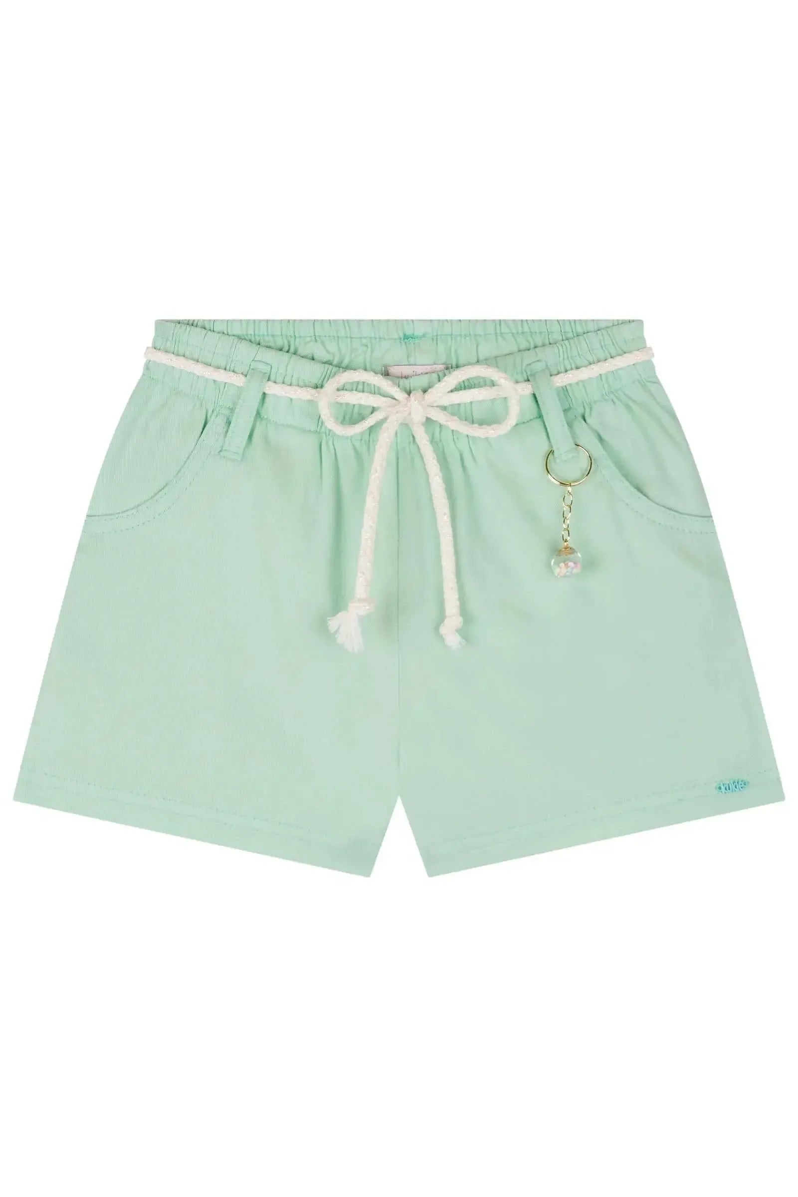 Shorts em Sarja com Elastano 83790 Kukiê Infantil Menina
