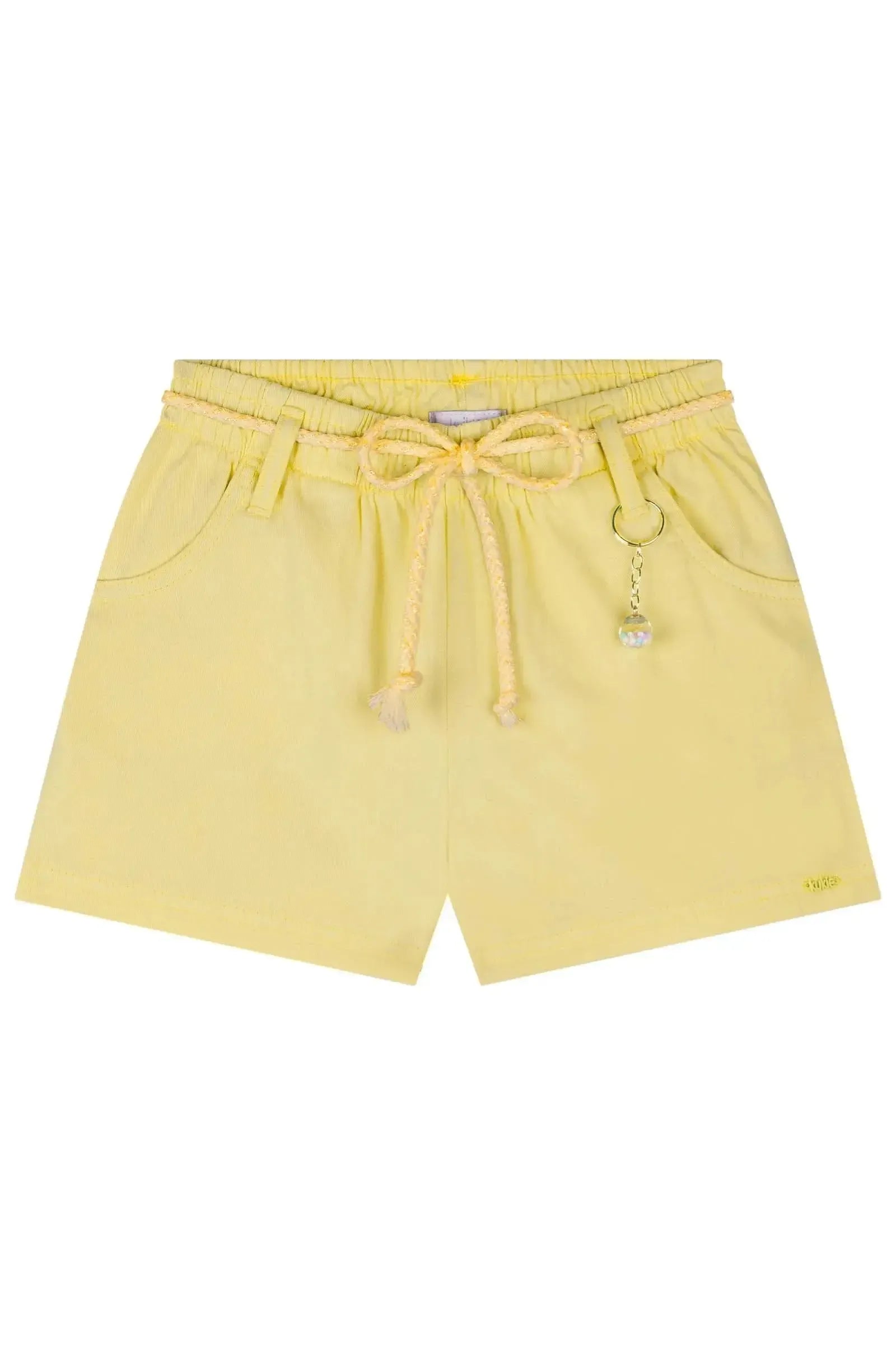 Shorts em Sarja com Elastano 83790 Kukiê Infantil Menina