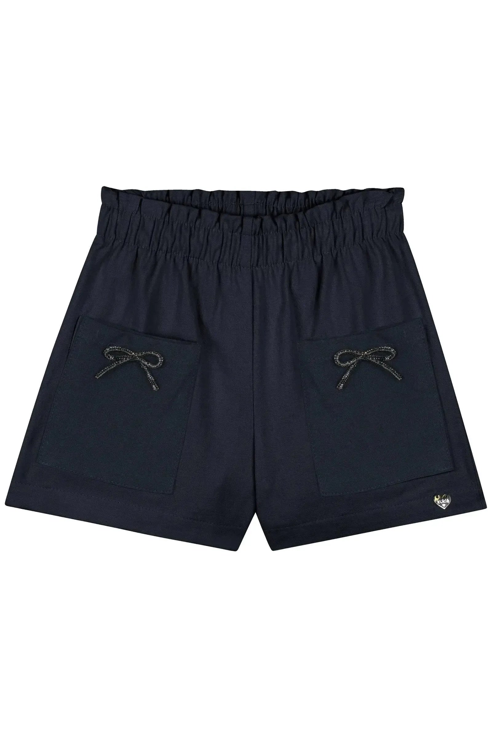 Shorts em Sarja com Elastano 87317 Kukiê Infantil Menina