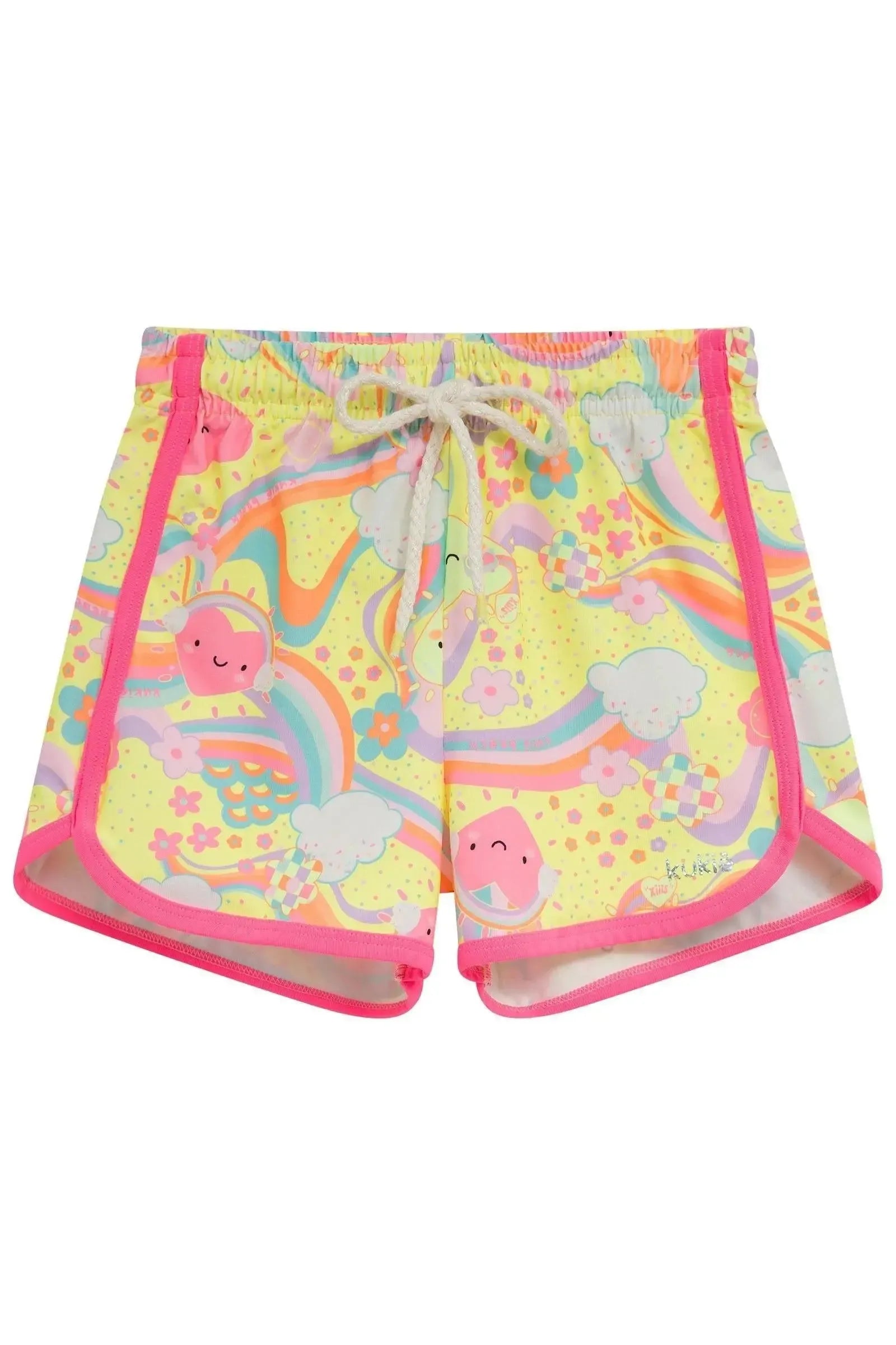 Shorts Saída de Praia em Malha com Proteção UV50+ 95548 Kukiê Infantil Menina
