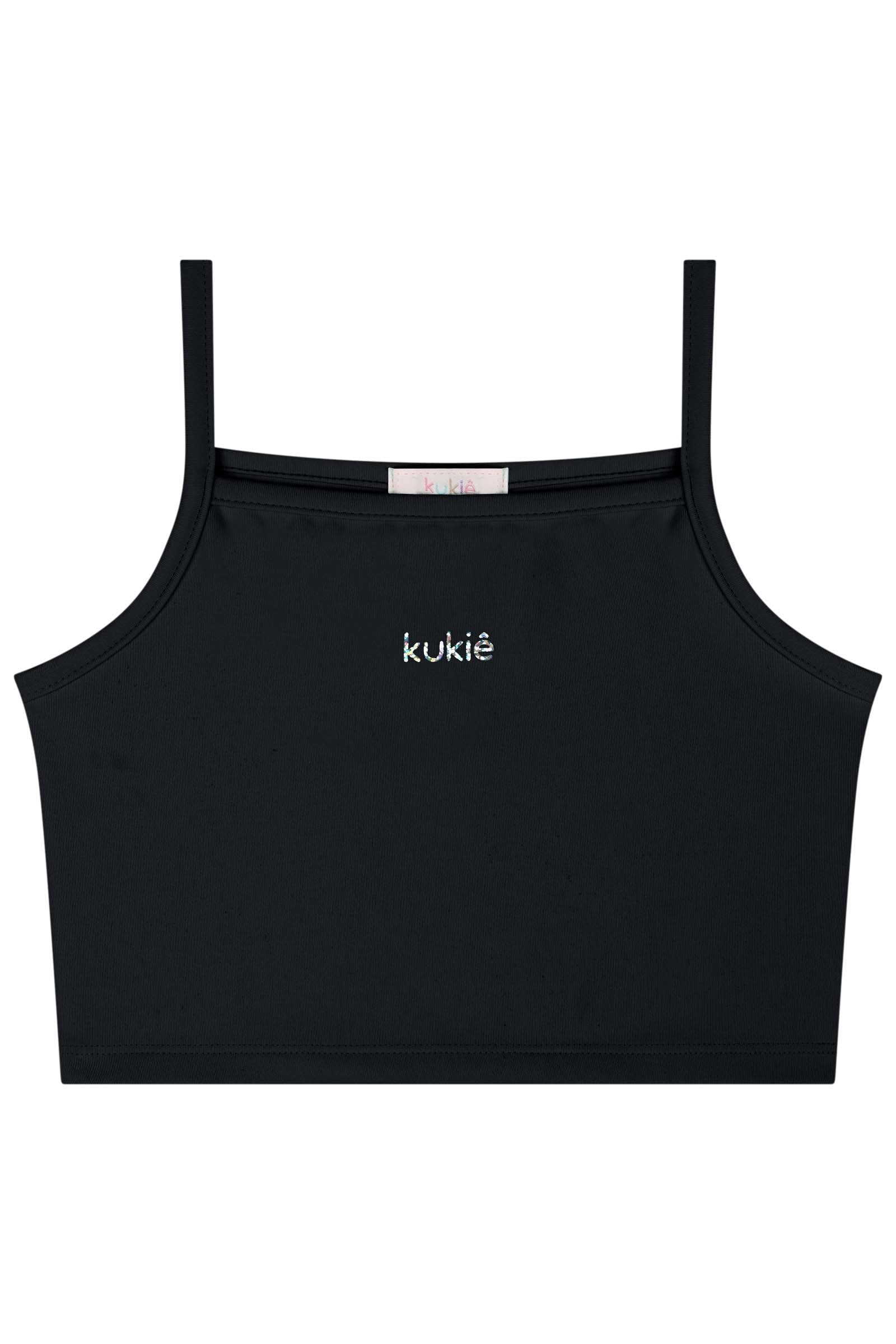 Top Cropped em Poliamida 86751 Kukiê Infantil Menina