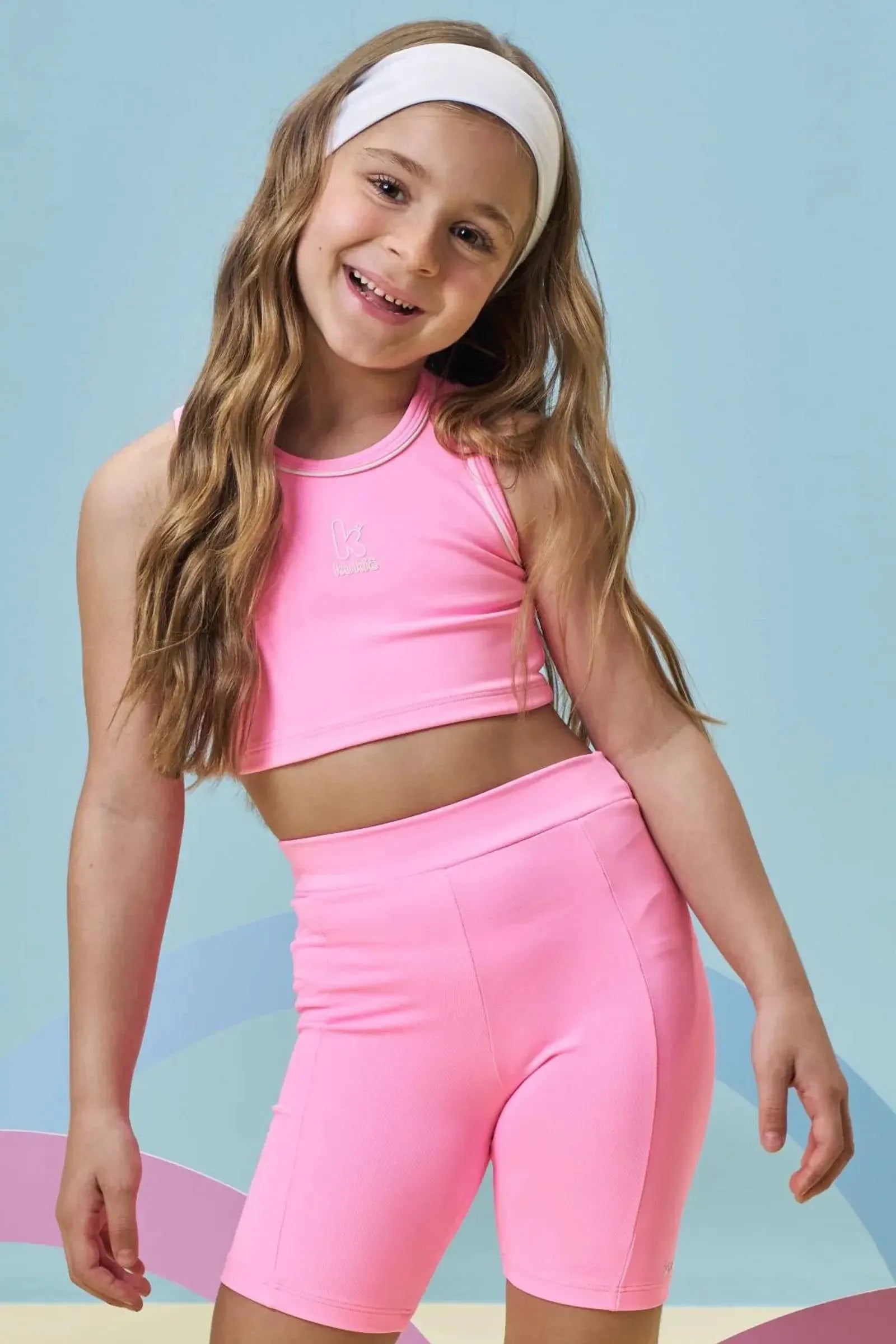Top Cropped em Poliamida 96992 Kukiê Infantil Menina