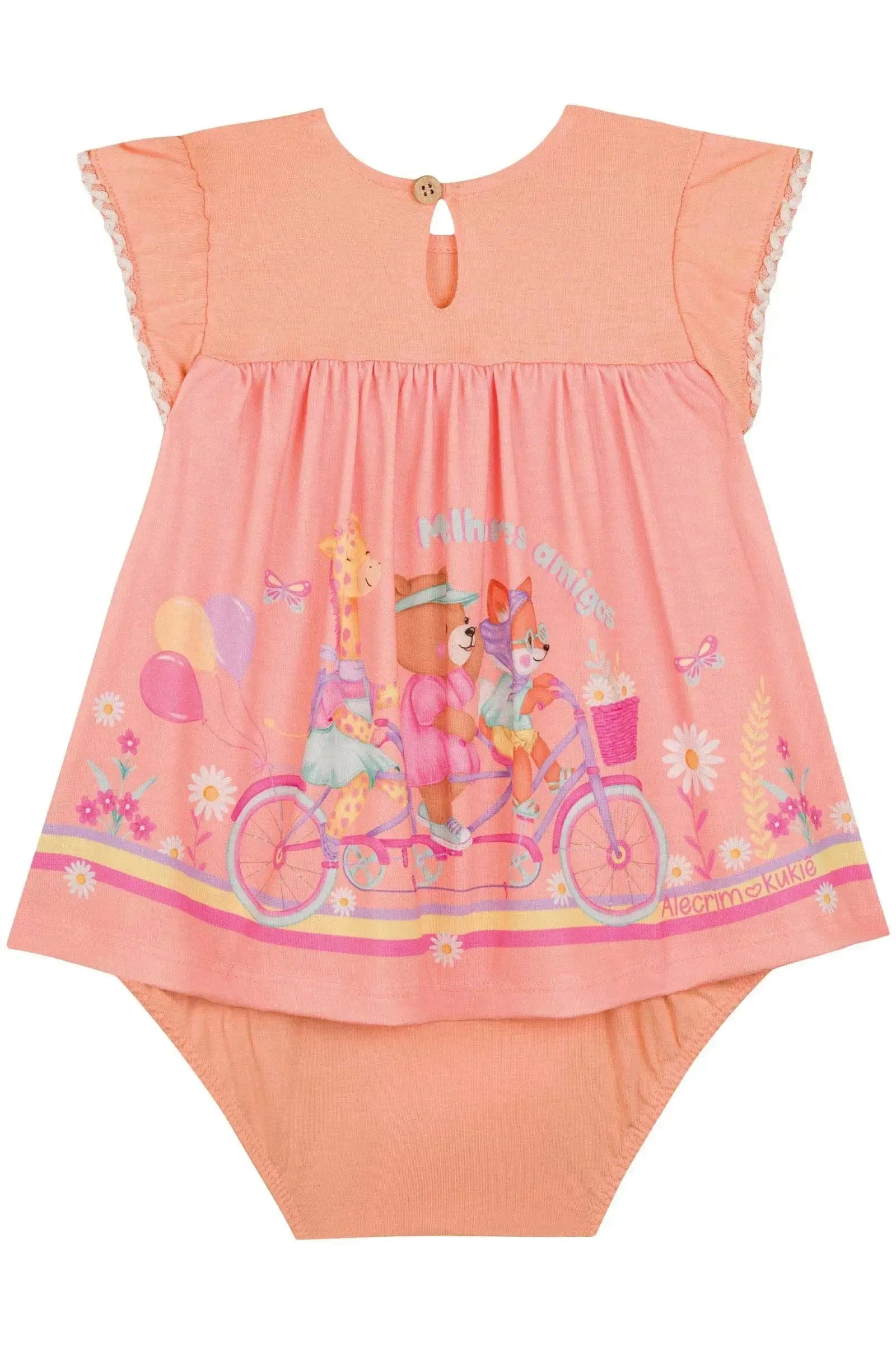 Vestbody em Meia Malha 86697 Kukiê Bebê Menina