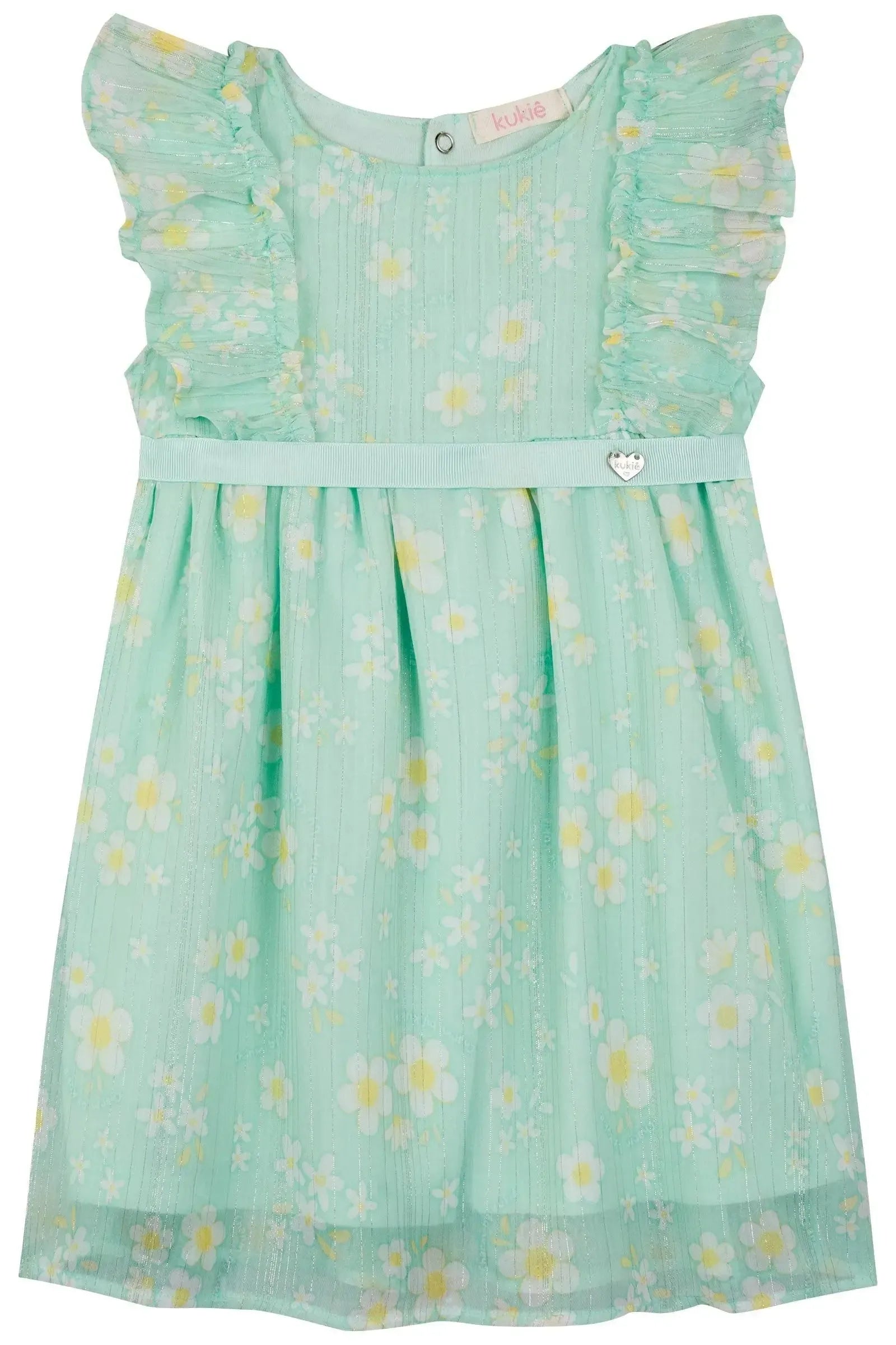 Vestido em Chiffon Brilho 88857 Kukiê Bebê Menina