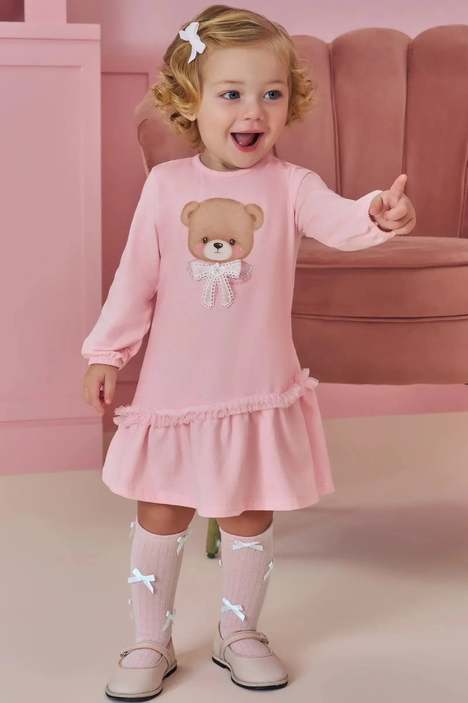 Vestido em Cotton 92137 Kukiê Bebê Menina