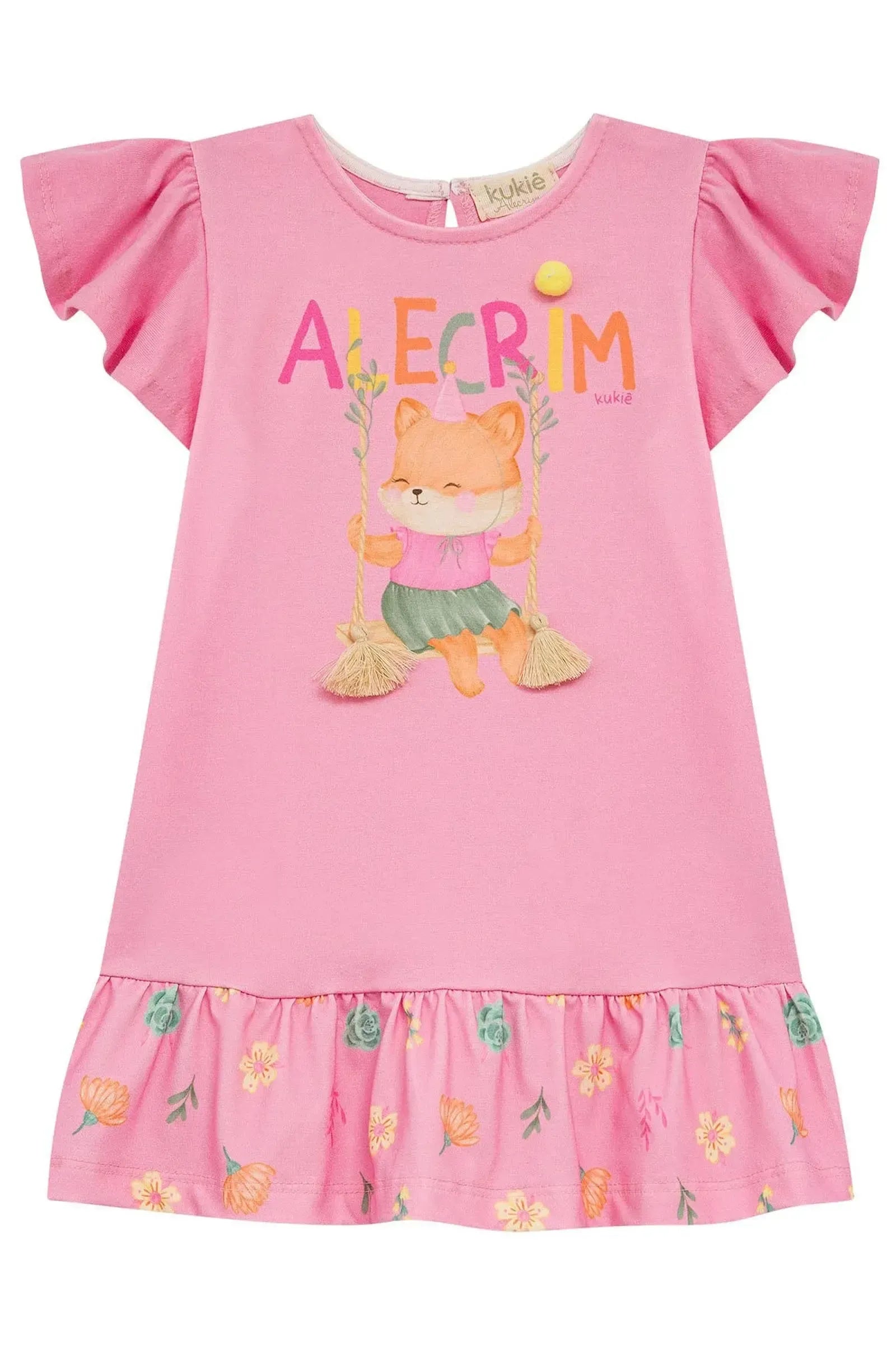 Vestido em Cotton 95537 Kukiê Bebê Menina