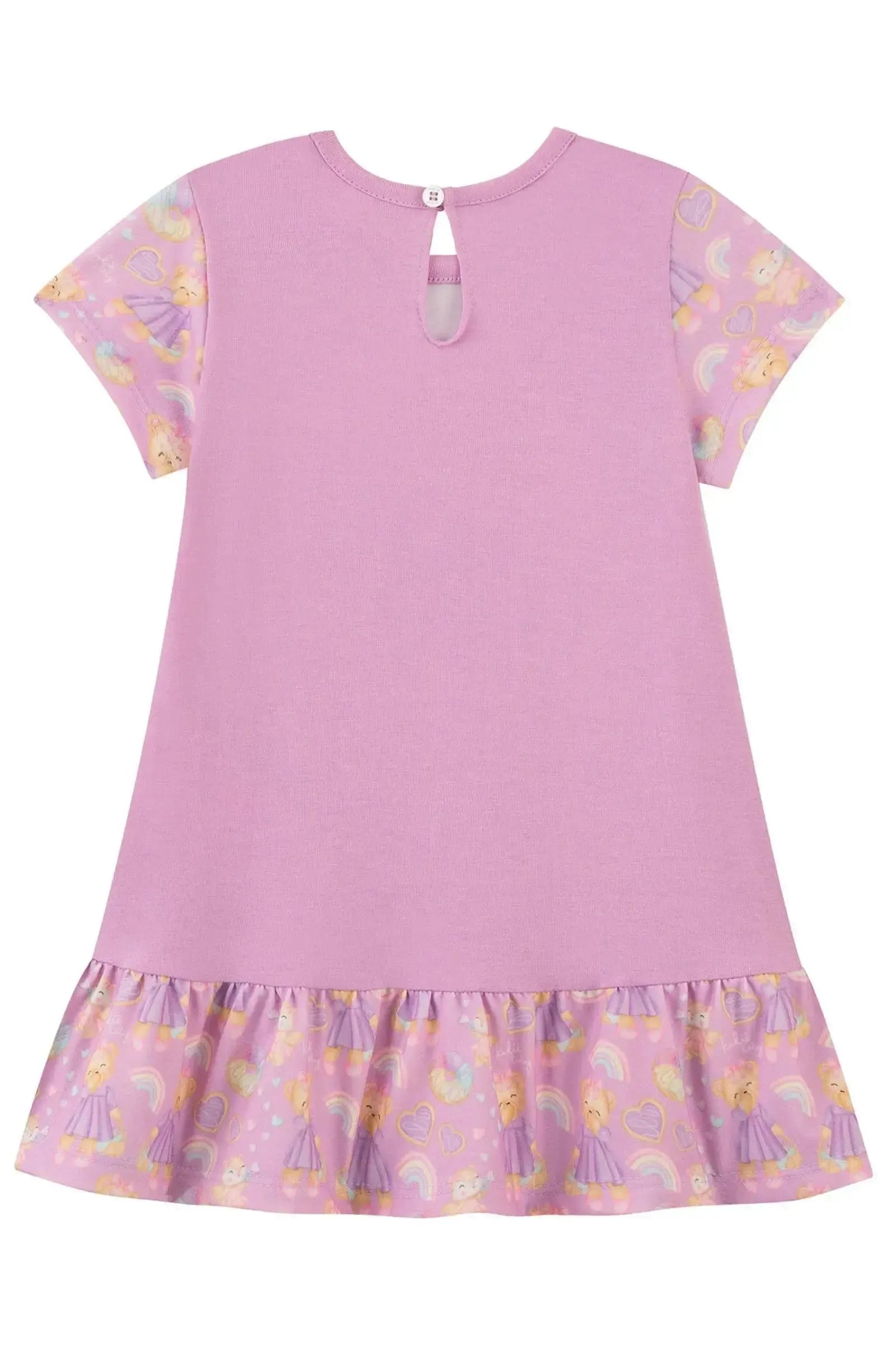 Vestido em Cotton e Malha Power 92959 Kukiê Bebê Menina